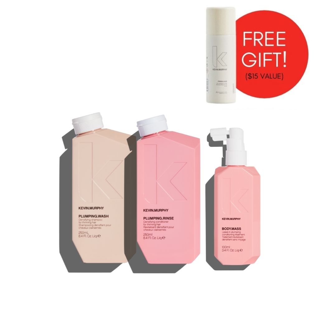 Kevin Murphy Volumizing Hair Bundle - Plumping Shampoo & Conditioner Set for Thicker, Fuller Hair | Salon-Quality Styling for Fine, Flat Hair at Home