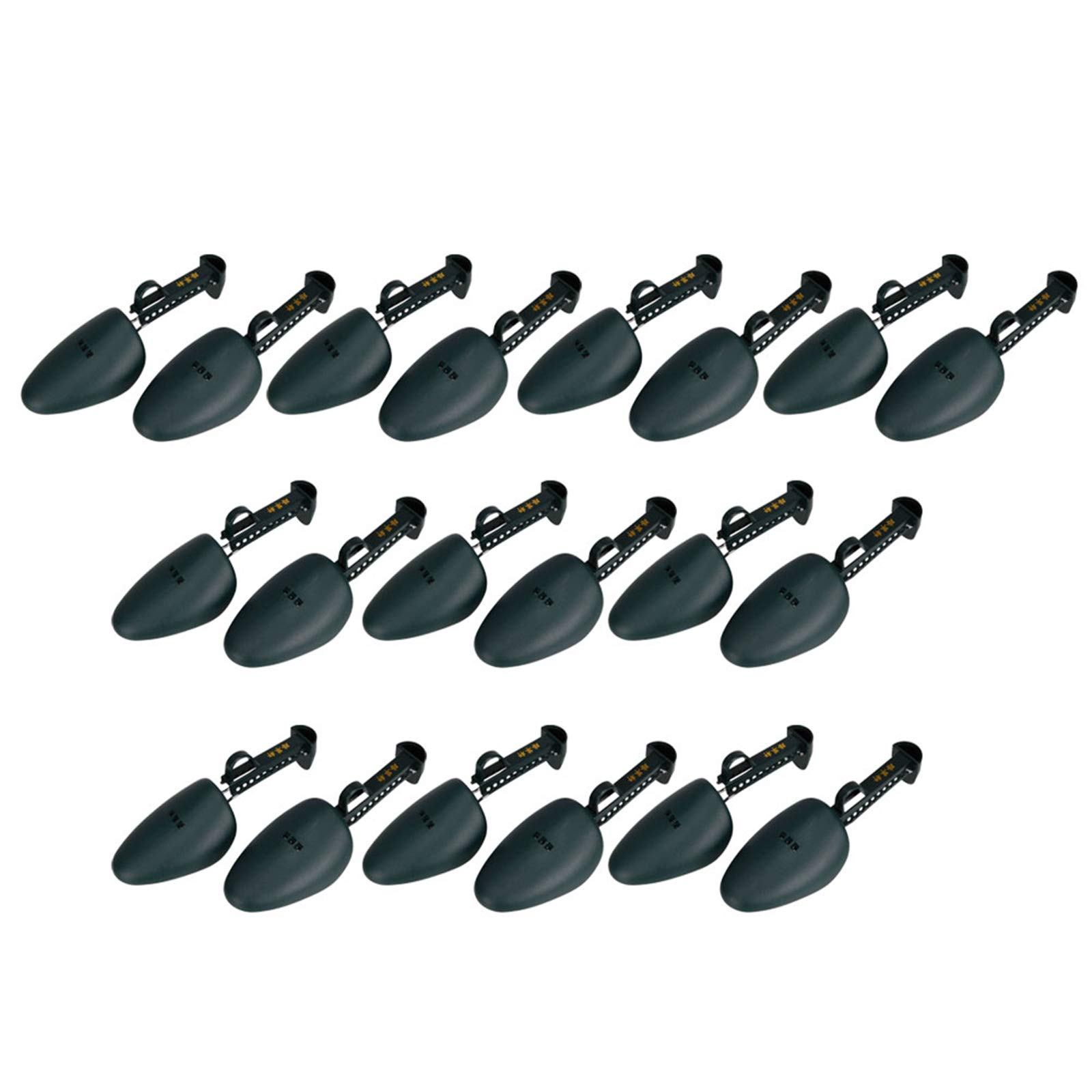GUOXY 10-Pair Men's Shoe Trees - Green Plastic Shoe Stretchers for Boots & Dress Shoes | Prevents Odor & Maintains Shape | Perfect for Travel, Storage & Shoe Care