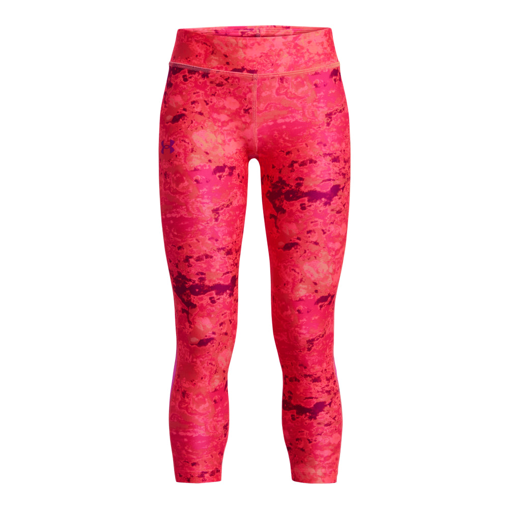 Under Armour HeatGear® Girls' Printed Ankle Leggings - Moisture-Wicking Workout Pants for Running, Yoga & Gym Training