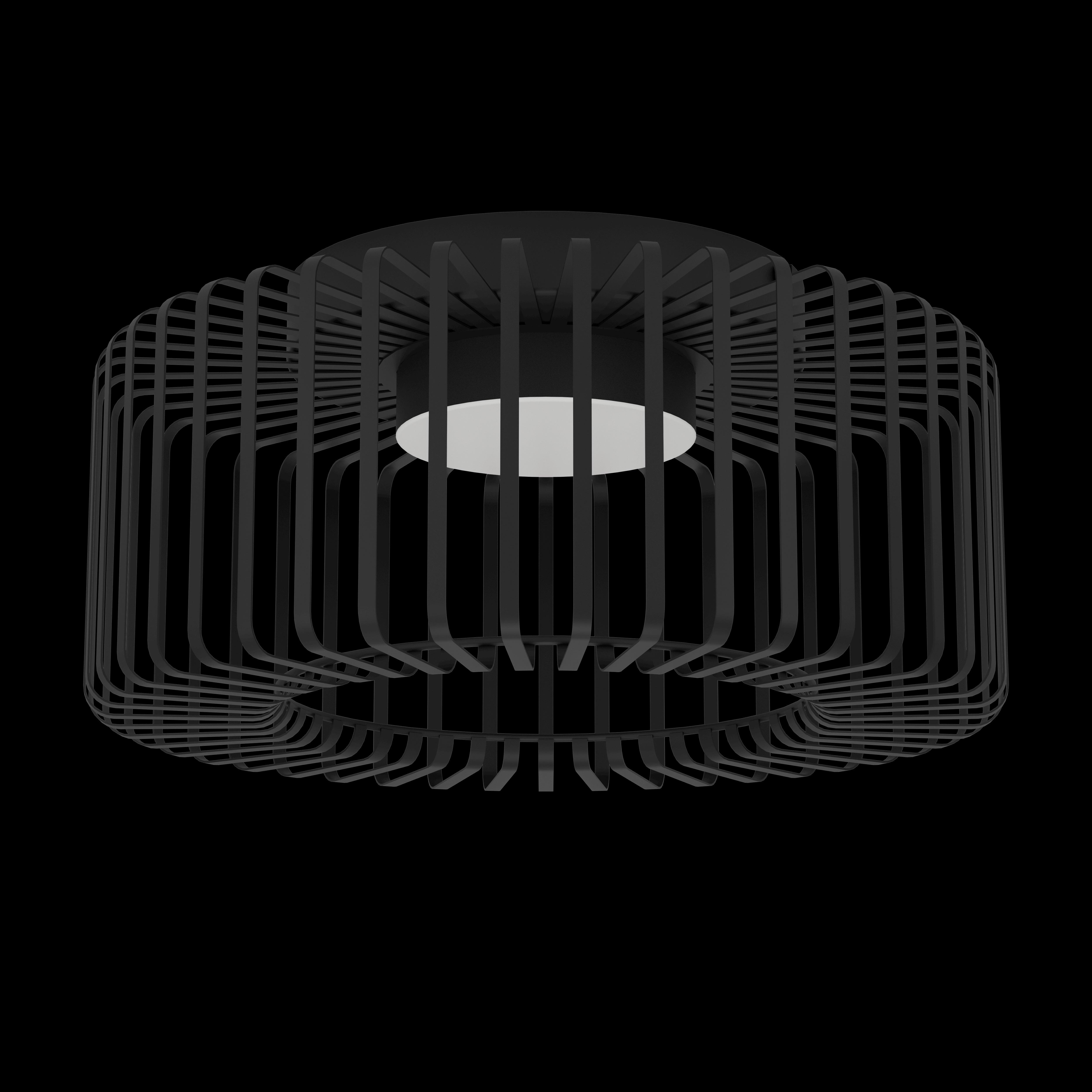 Eglo Connect Ginestrone Z Smart LED Ceiling Light - Black Metal Wire Flush Mount, Dimmable & Voice Control Compatible with Alexa & Google Home - Perfect for Bedroom, Living Room, Kitchen & Dining Room Lighting