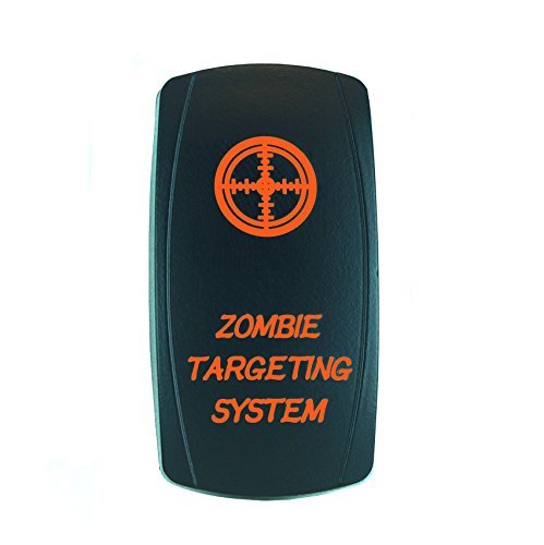STVMotorsports Orange LED Rocker Switch - 20A 12V On/Off Laser Backlit for Zombie Targeting System | Perfect for Off-Road Vehicles, Emergency Lighting & DIY Projects