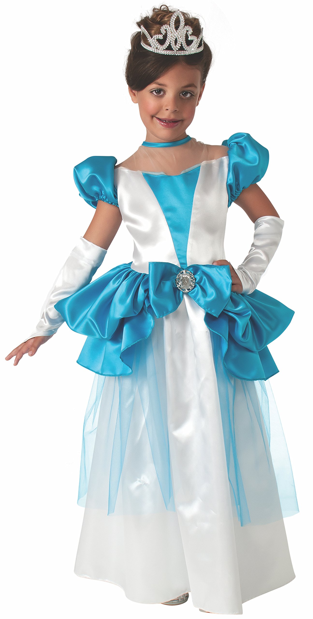 Rubies Crystal Princess Dress-Up Costume for Girls - Sparkling Fairy Tale Party Outfit | Perfect for Halloween, Birthday Parties & Dress-Up Play
