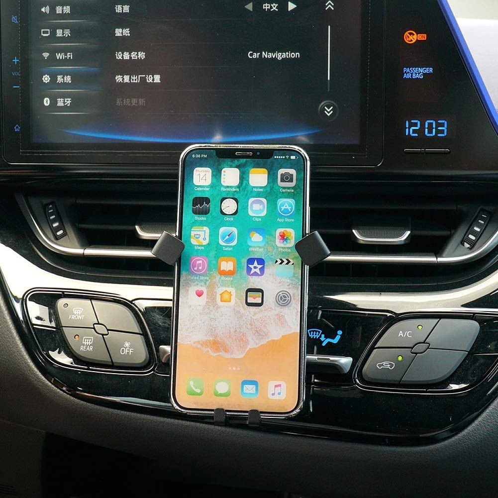 Universal Car Phone Holder for Toyota CHR 2017-2024 - Adjustable Air Vent & Dashboard Phone Mount - Compatible with iPhone & Samsung 4-7 Inch Smartphones - Perfect for Hands-Free Navigation & Safe Driving