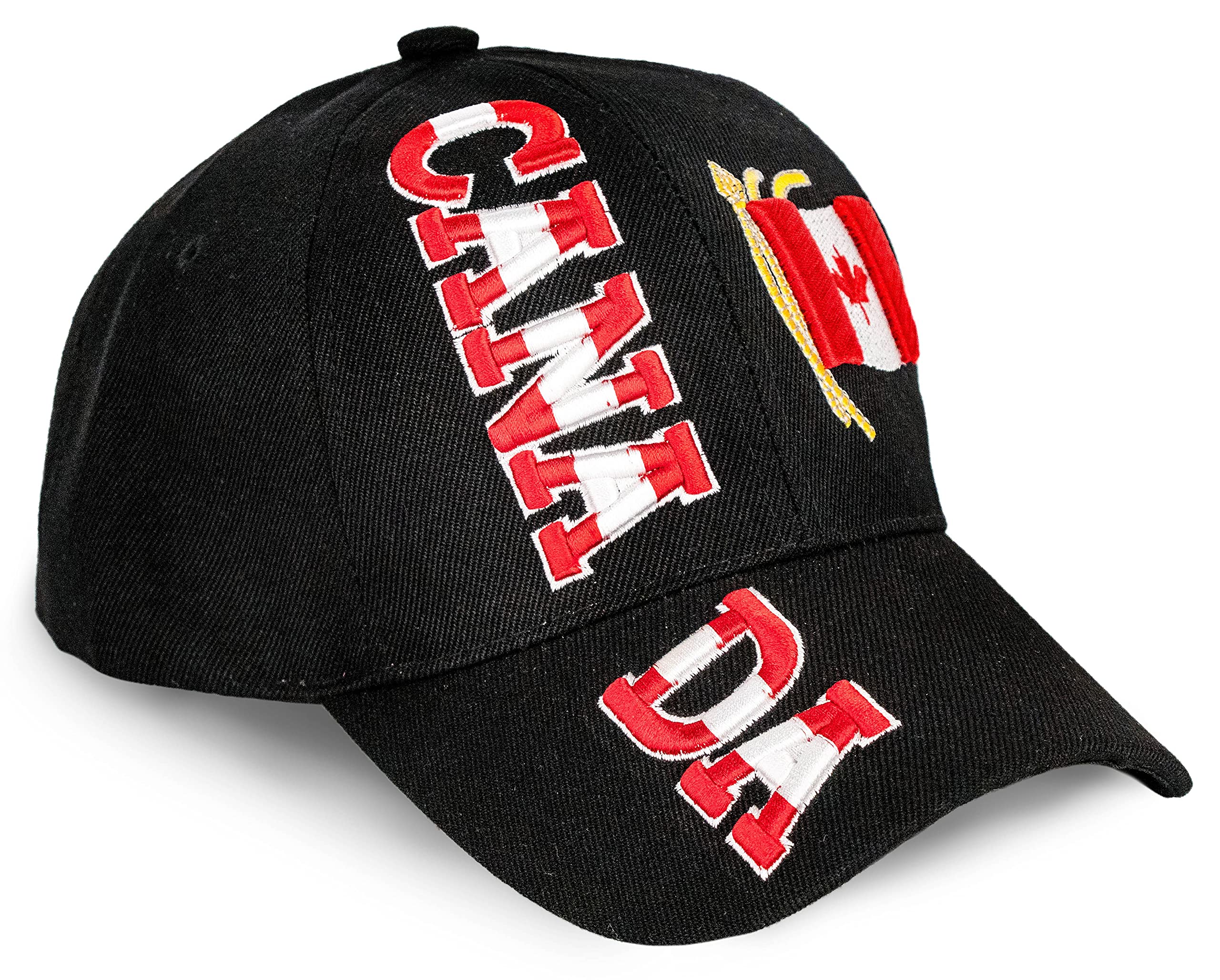 3D Embroidered Adjustable Baseball Cap - North America Nations Collection | Perfect for Travel, Sports & Outdoor Activities