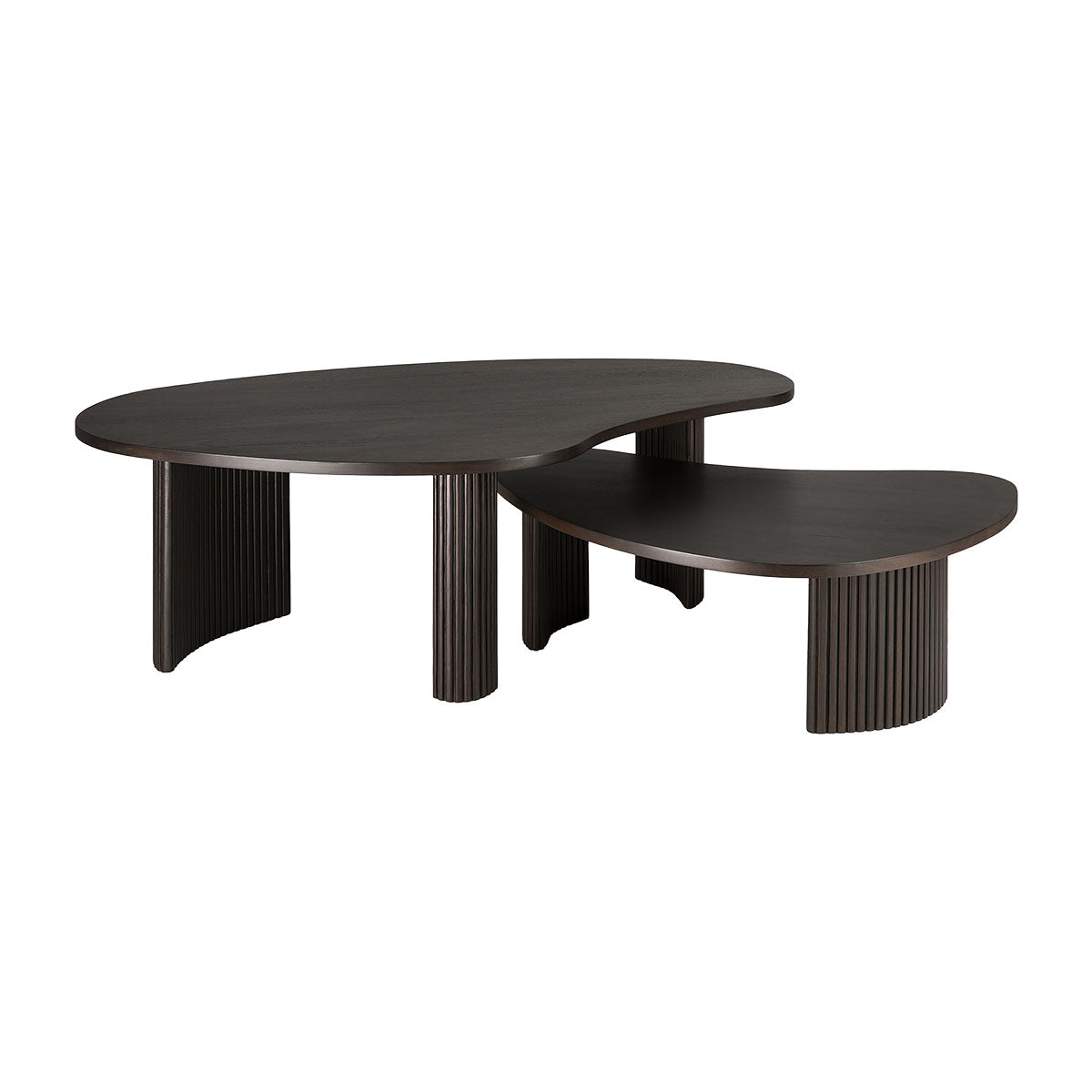 Modern Boomerang Coffee Table - Stylish Wooden Living Room Furniture for Home Decor | Perfect for Small Spaces, Apartments & Lounge Areas