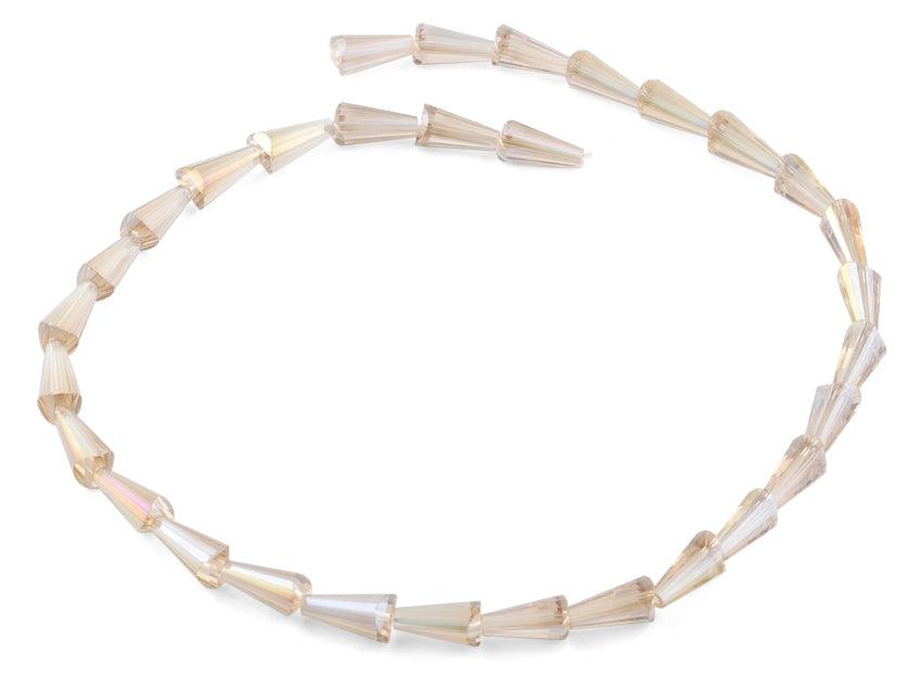 6x12mm Clear Cone Faceted Crystal Beads for Jewelry Making - DIY Necklace, Bracelet & Earrings Supplies - Perfect for Wedding, Party & Gift Crafting