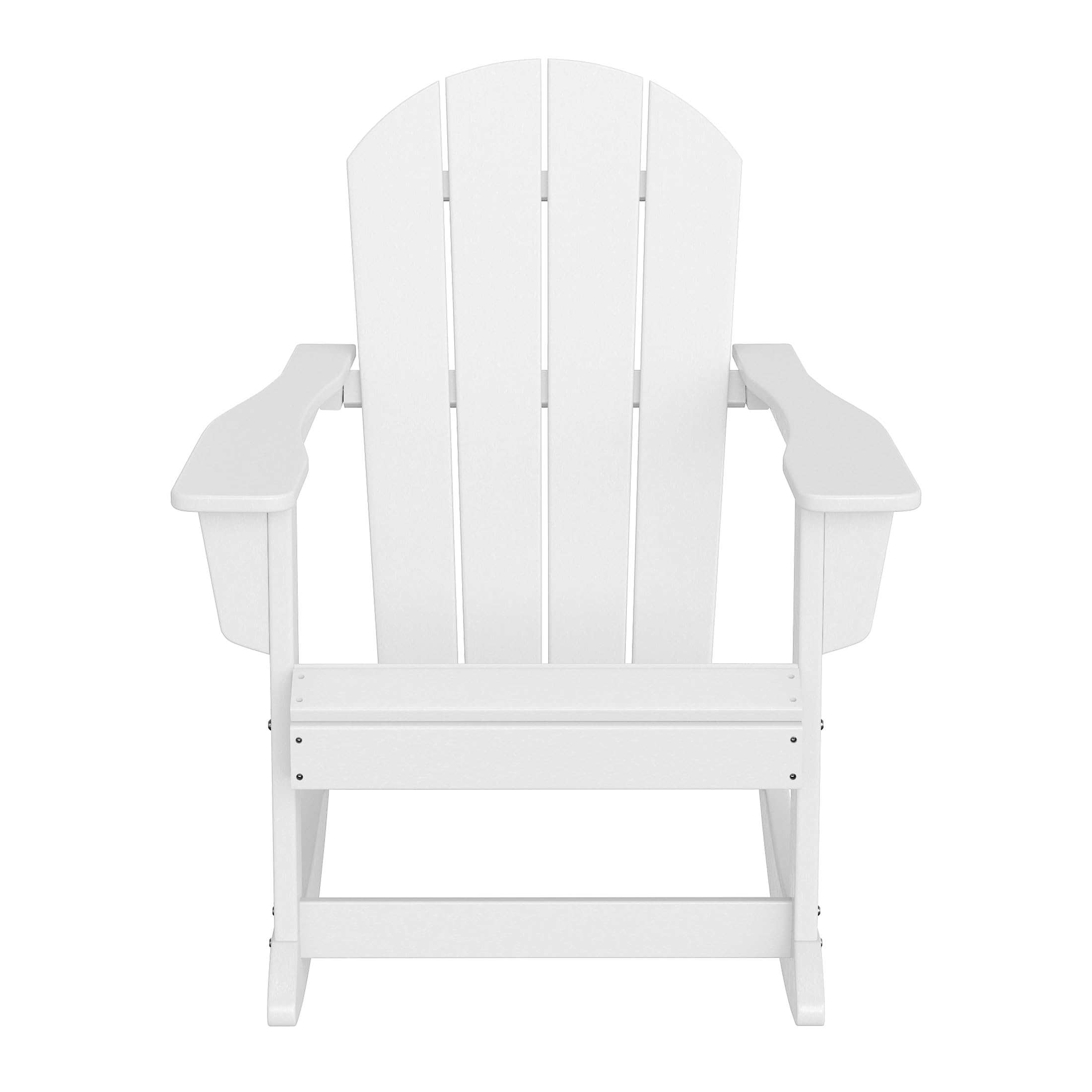 WestinTrends Malibu Outdoor Poly Adirondack Rocking Chair - White Patio Furniture for Porch, Garden & Backyard Relaxation