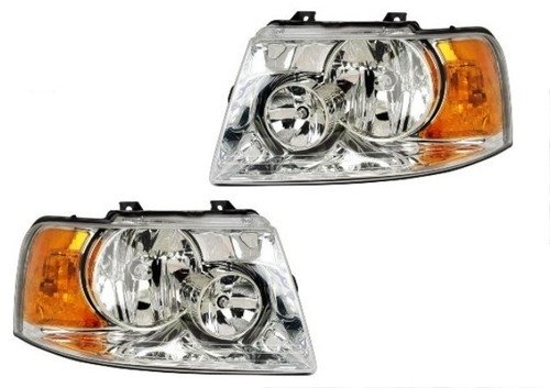 Fleetwood Terra 2006-2007 RV Motorhome Replacement Headlight Assembly Pair (Left & Right) with Bulbs - Perfect for Night Driving & Road Trips