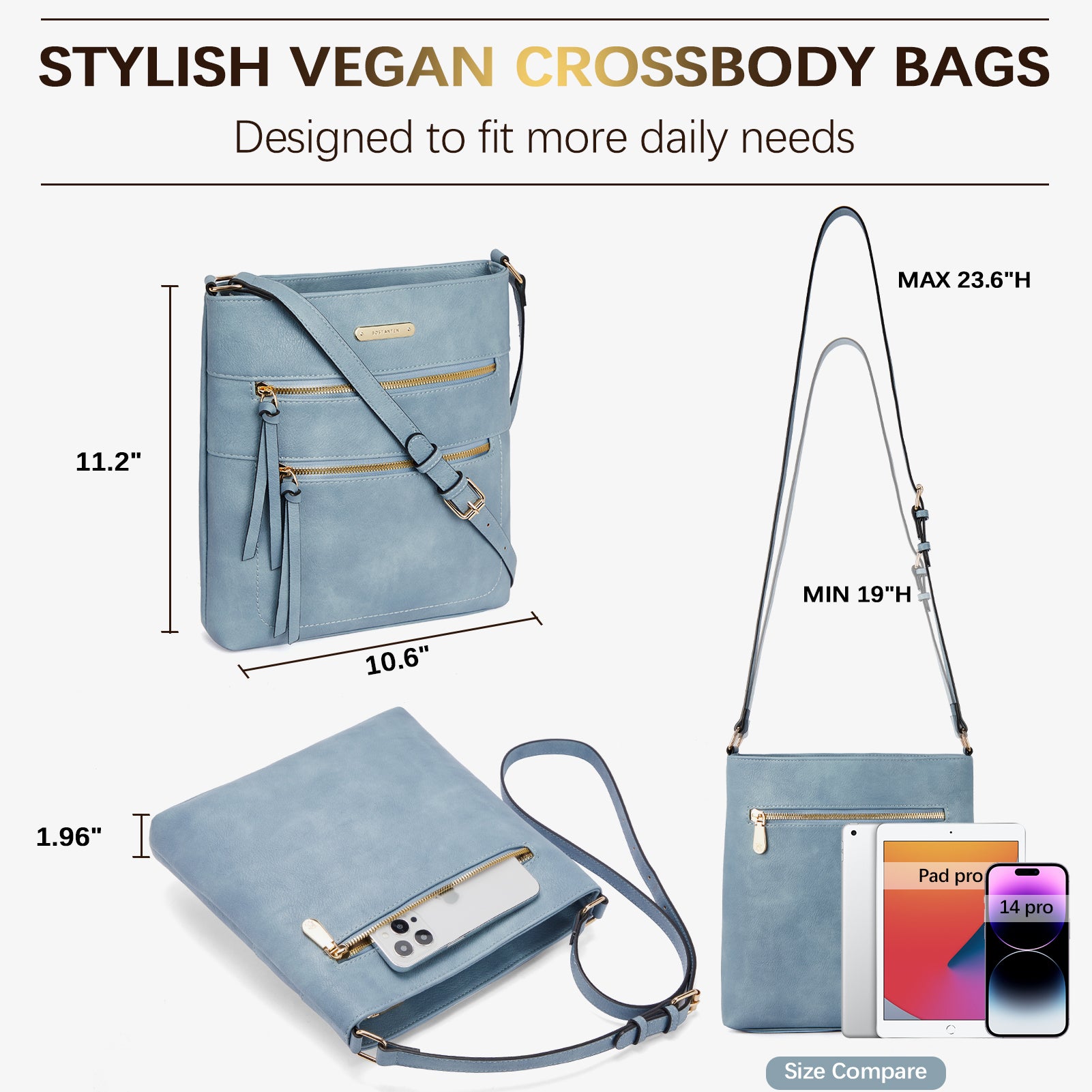 Lotty Chic Vegan Leather Satchel Bag - Stylish Crossbody & Shoulder Purse for Women | Perfect for Work, Travel & Everyday Use