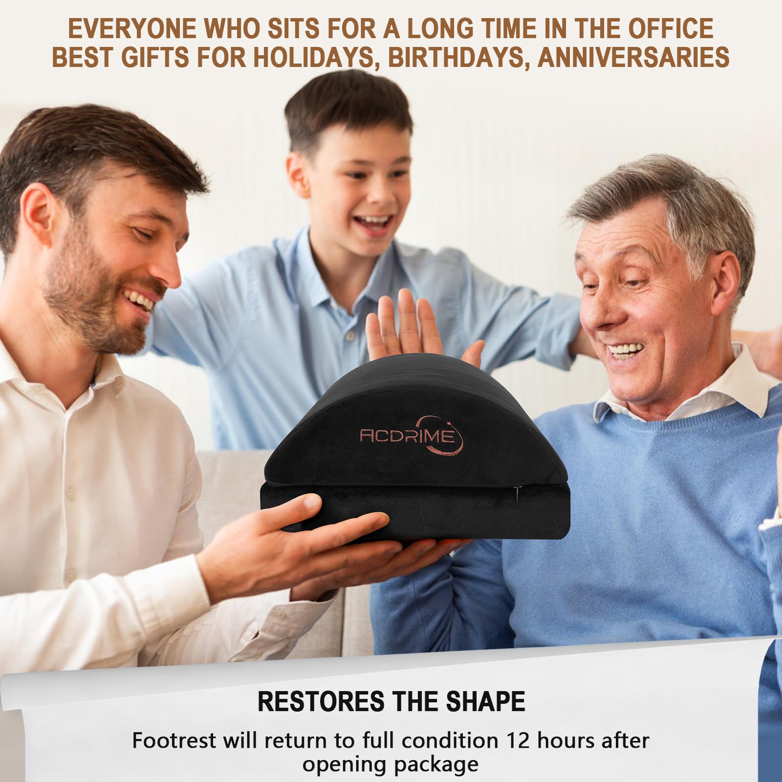 Adjustable Ergonomic Foot Rest for Office Desk - Pain Relief & Comfort