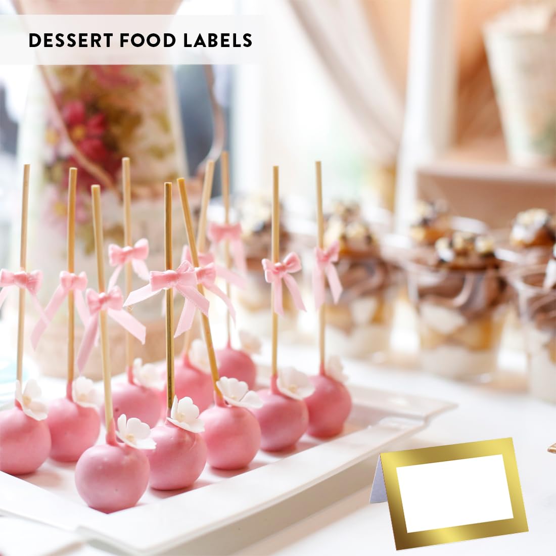 Andaz Press Printable Metallic Gold Table Tent Place Cards - 20-Pack Blank Name Cards for Wedding, Baby Shower & Graduation - Elegant Table Setting Placeholders for Events & Parties