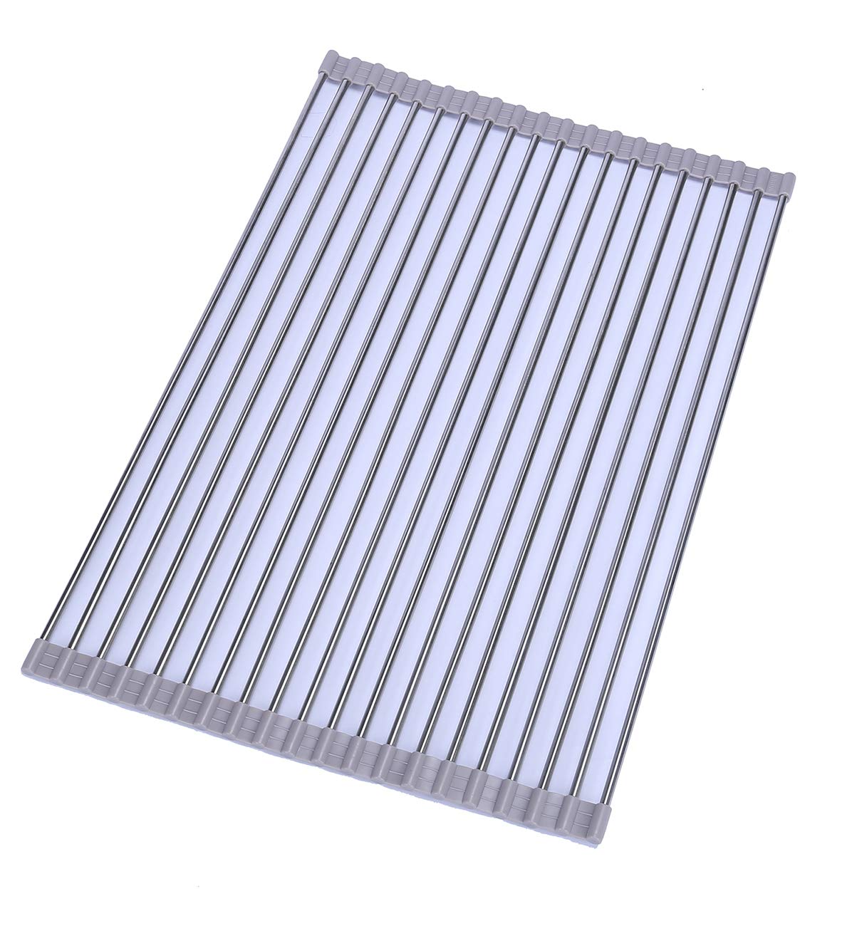 Stainless Steel Over Sink Dish Rack - Foldable & Multi-Use for Kitchen Drying & Draining