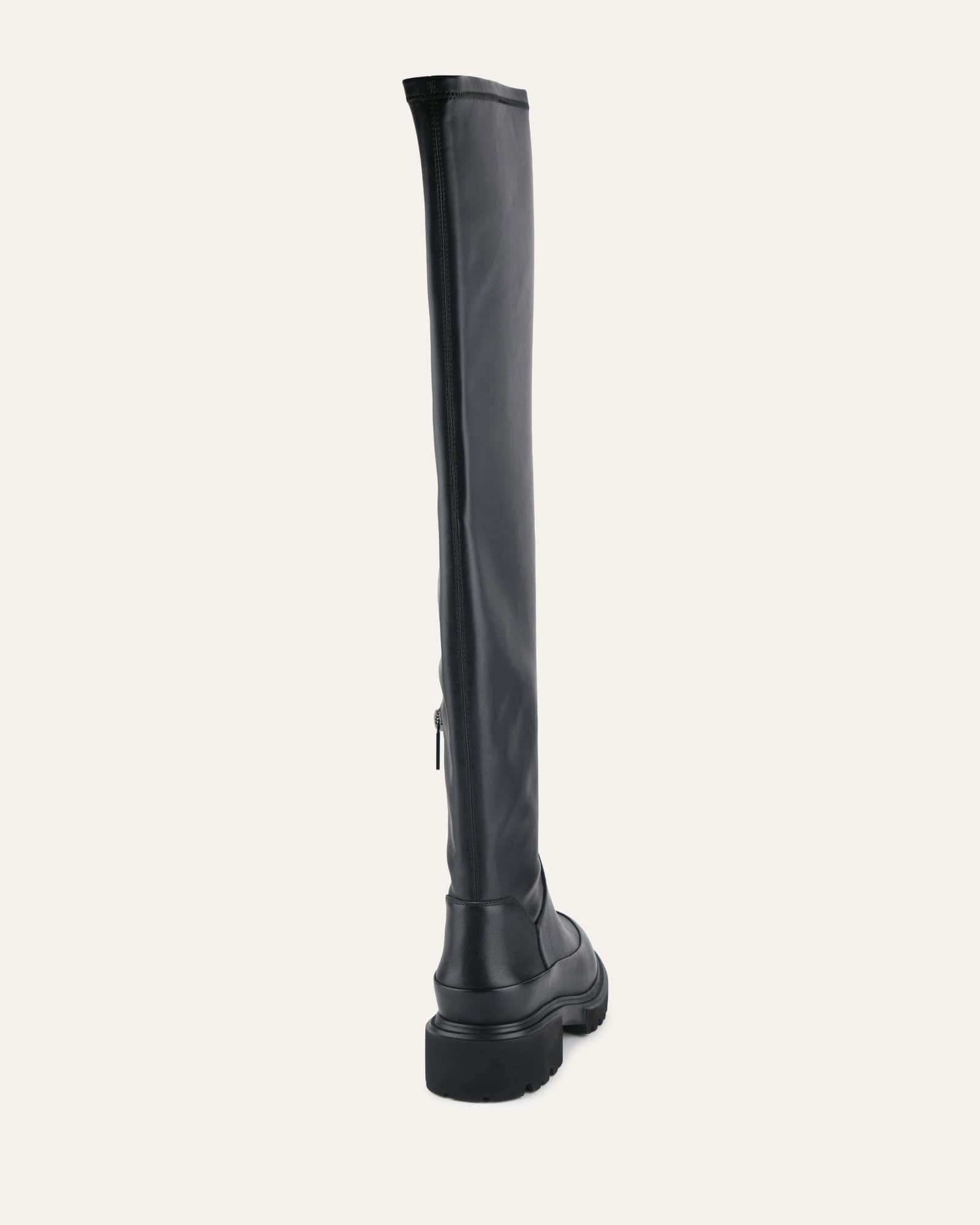 Ella Women's Over The Knee Boots Black - Stylish High Heel Thigh High Boots for Winter, Party & Night Out