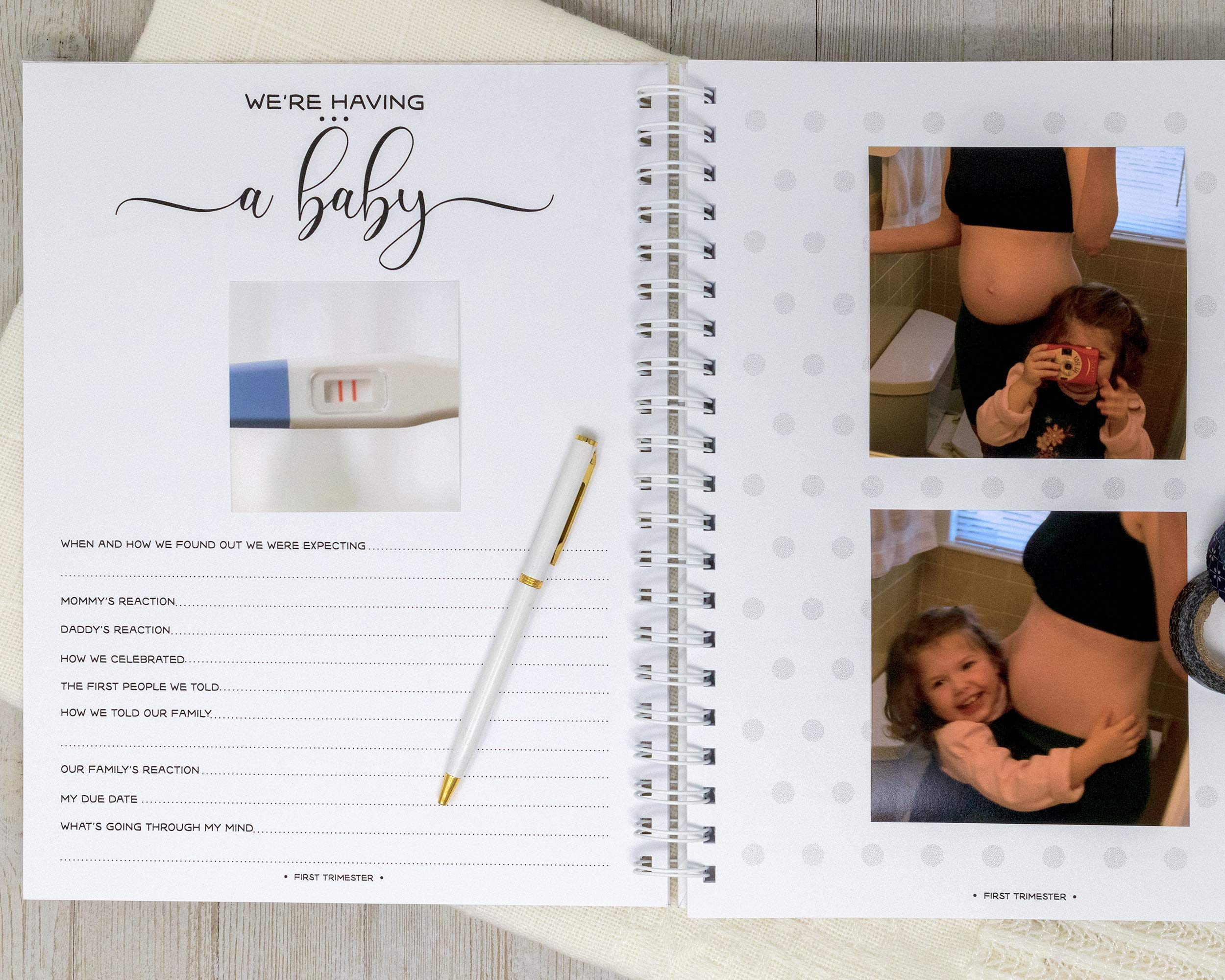 Pregnancy Journal for Expecting Moms - Hardcover Memory Book to Document Pregnancy Milestones & Memories | Perfect Baby Shower Gift & Keepsake for New Mothers