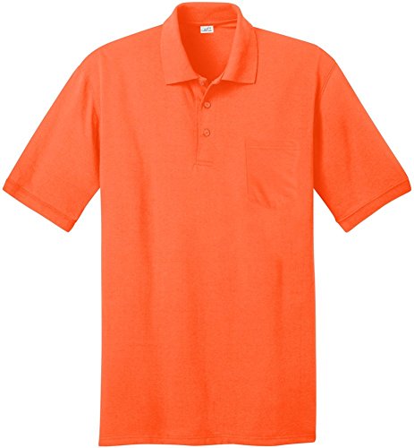Pocket Polo Shirt in Safety Orange