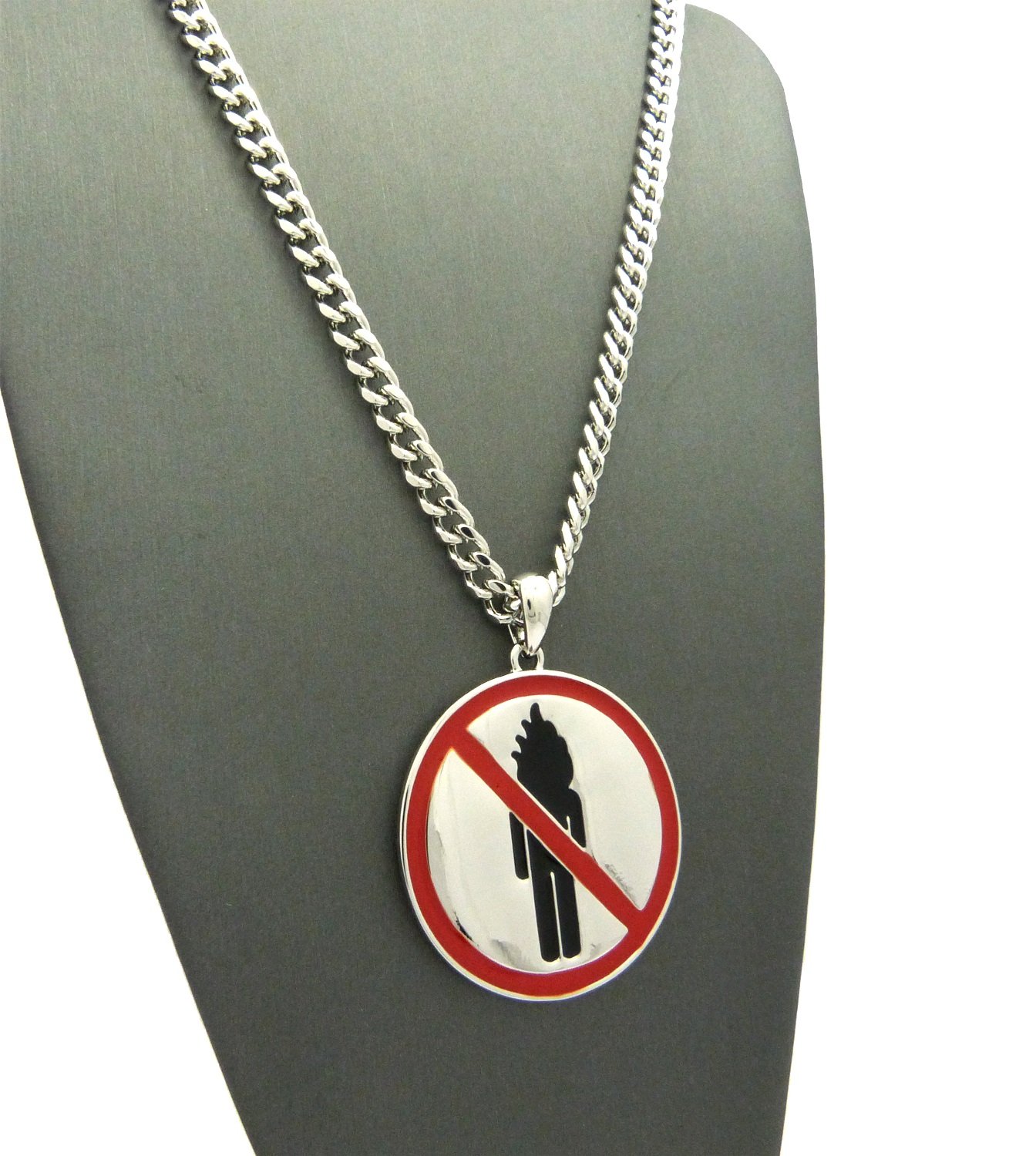 NYFASHION101 Hip Hop Rapper Music Video Monster Logo Pendant Necklace for Men & Women - Perfect for Concerts, Parties & Streetwear Fashion