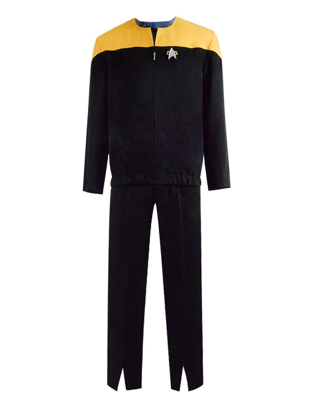 Space Officer Uniform Costume for Men - Commander Jumpsuit Cosplay Outfit Full Set with Badge & Accessories | Sci-Fi Costume Party, Halloween Dress Up, Comic-Con Cosplay