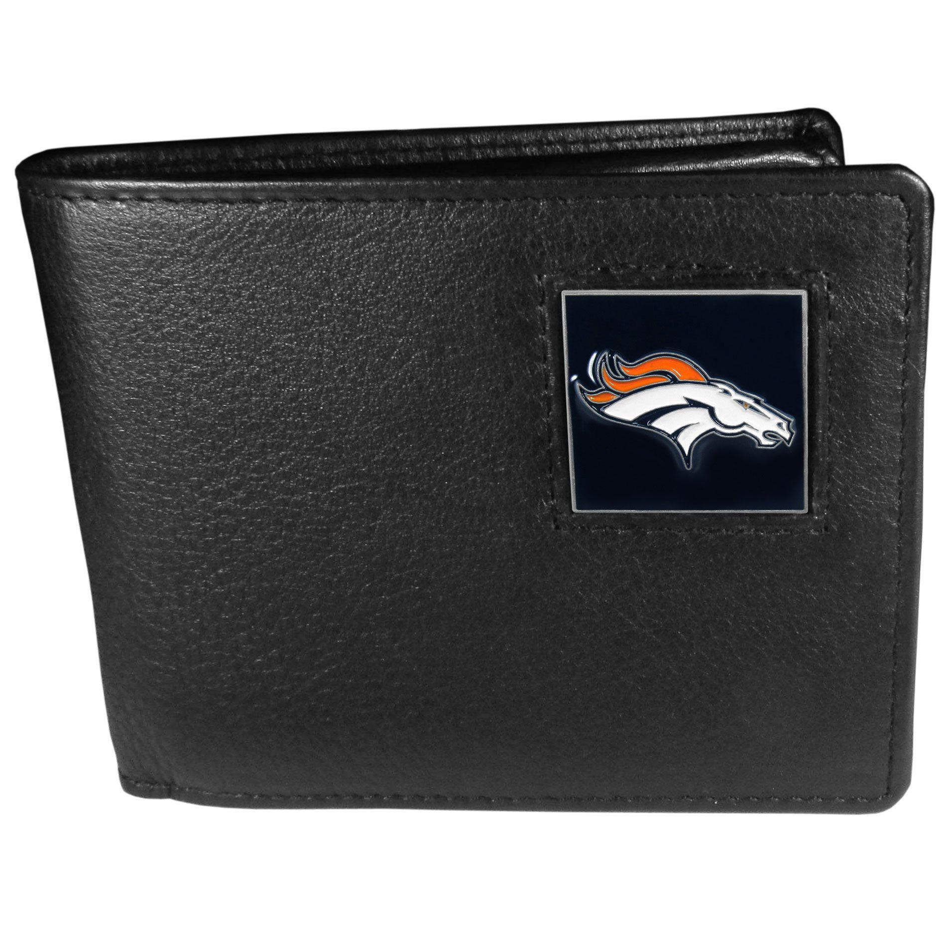 Denver Broncos Genuine Leather Bi-Fold Wallet for Men - NFL Officially Licensed Football Fan Gift - Perfect for Game Day, Travel & Everyday Use