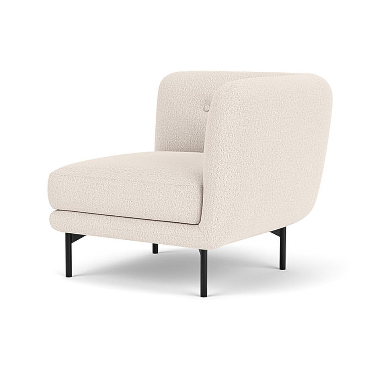 Alfred Boucle Left 1 Seater Modular Sofa - Modern Accent Chair for Living Room, Bedroom & Office - Comfortable Small Space Furniture