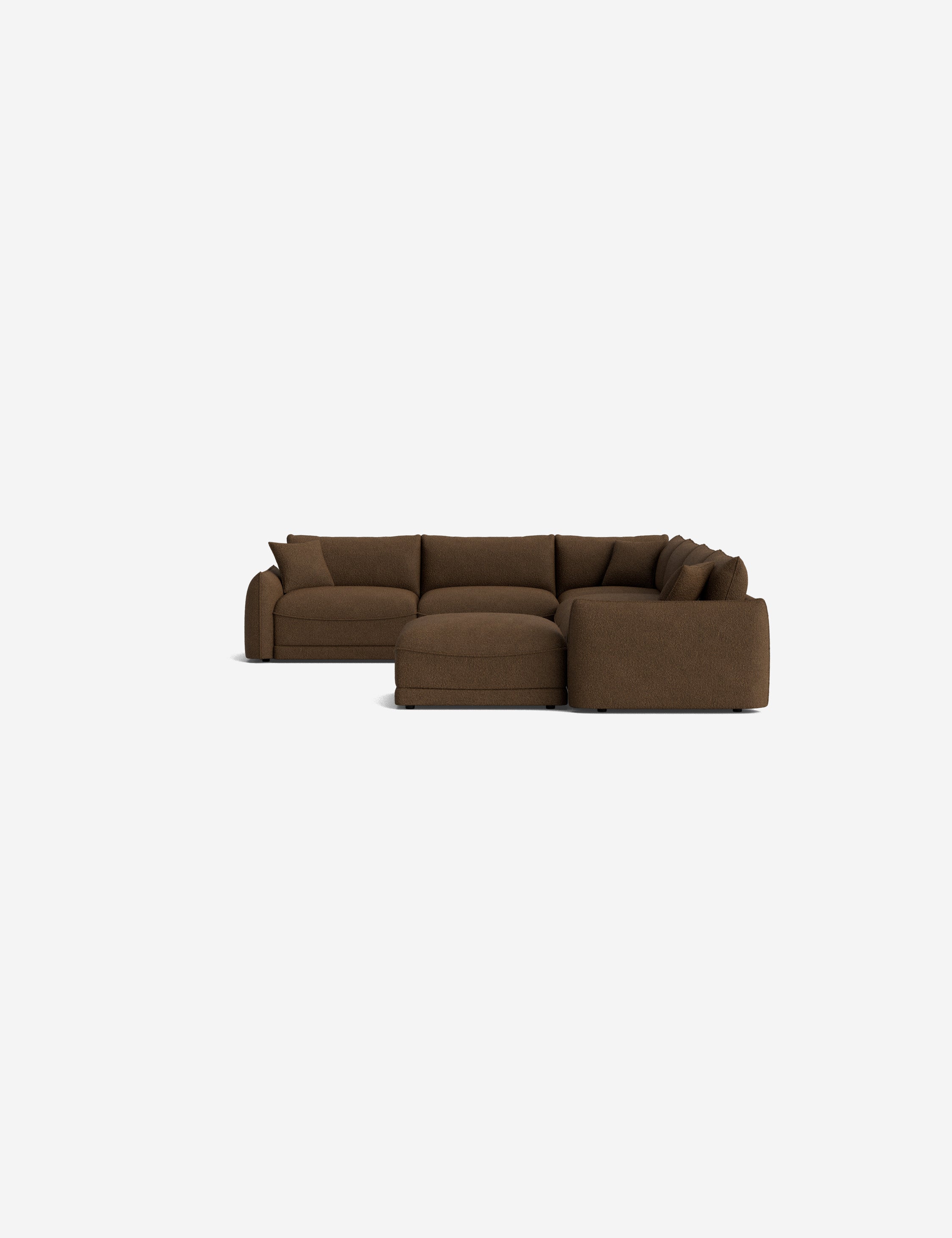 Balmer Modular Corner Sectional Sofa with Ottoman - Modern L-Shaped Couch for Living Room, Family Room & Home Theater - Comfortable & Stylish Furniture for Relaxing & Entertaining
