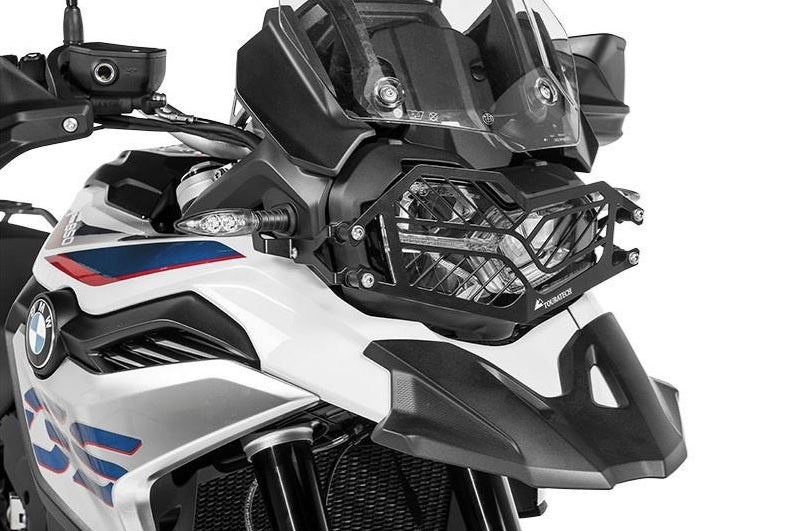 Touratech F850GS F750GS Quick Release Stainless Steel Headlight Guard - Motorcycle Protection for Adventure Riding & Off-Road Use