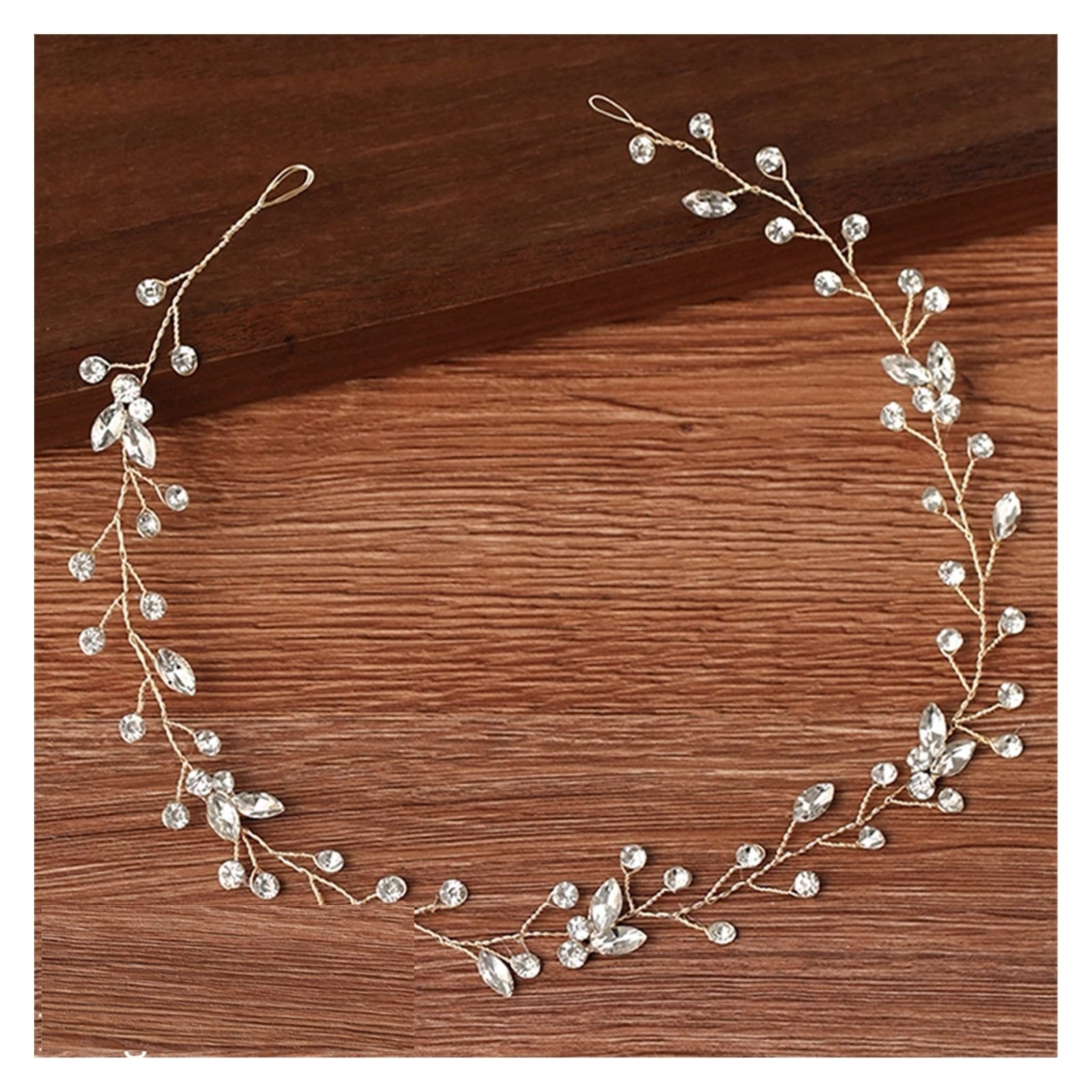 Elegant Rhinestone Pearl Headband for Women - Wedding Hair Accessories, Bride Tiara, Hair Jewelry | Antique Bronze Plated Metal | Perfect for Bridal, Prom, and Formal Events