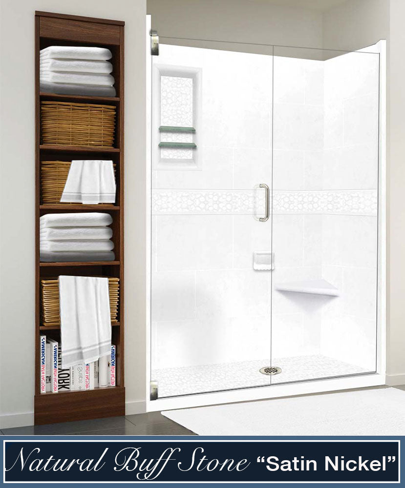 Stone Threshold & Casings for Shower Door - Easy Remodel Kit | Durable Bathroom Upgrade for Modern Homes