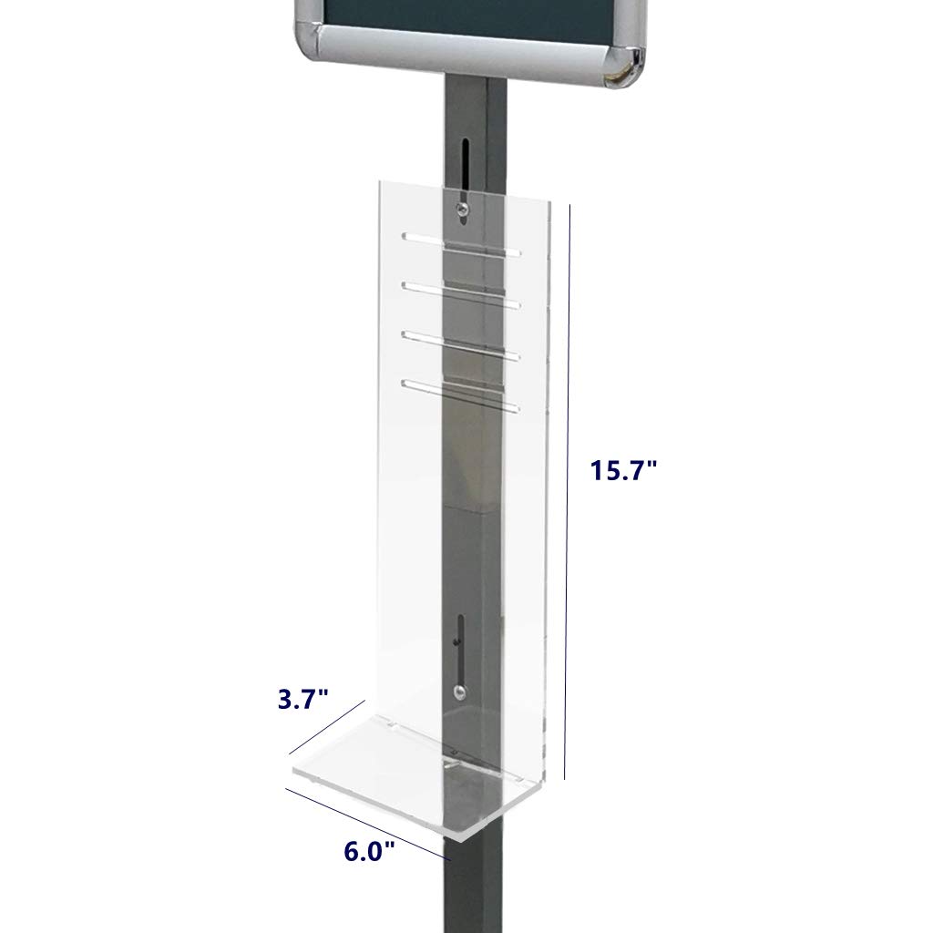 FixtureDisplays Automatic Hand Sanitizer Stand - Portable Touch-Free Dispenser with Adjustable Volume for Home, Office & Public Spaces - White (Model 10072-2D) | Ideal for Restrooms, Entrances, Retail Stores and Healthcare Facilities