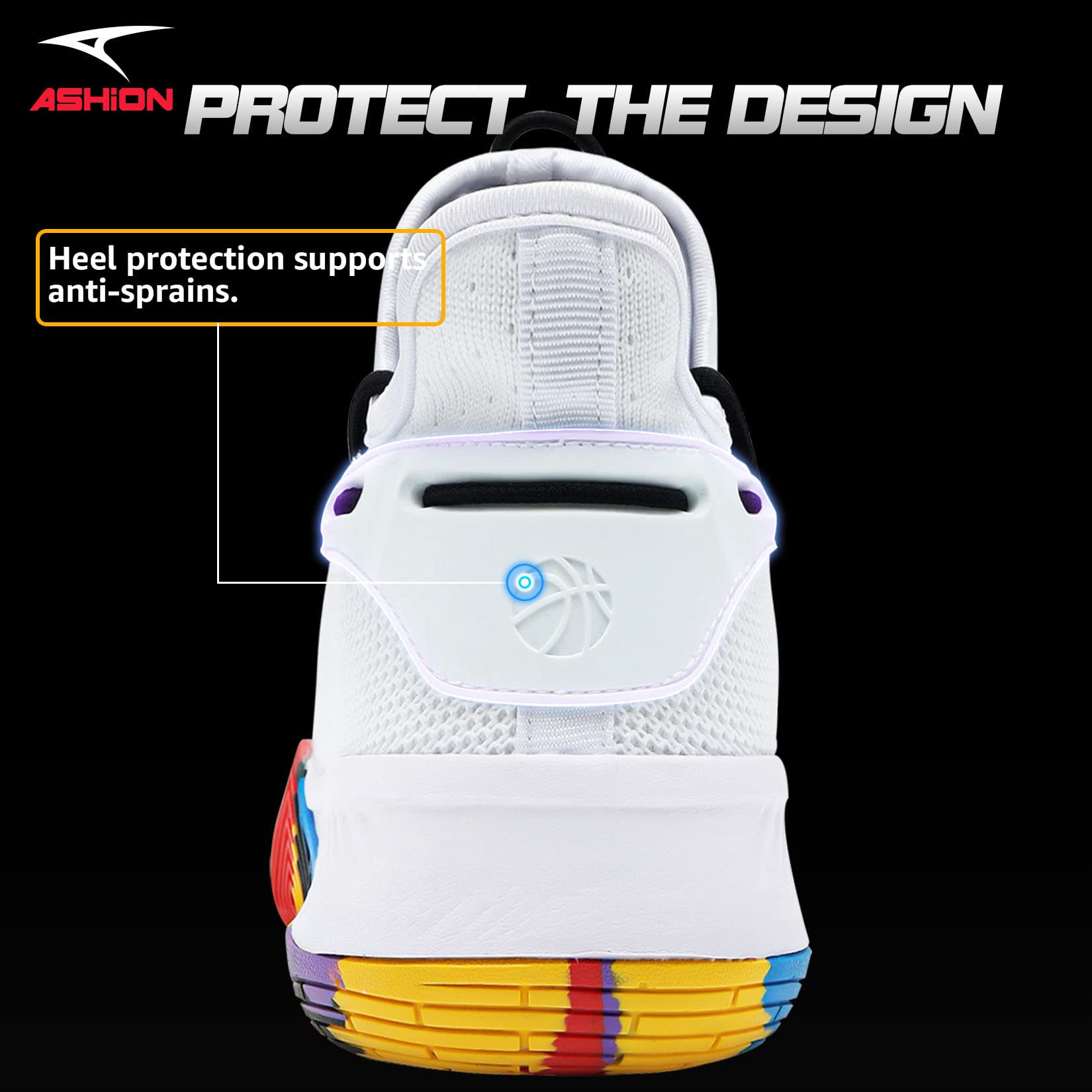 **ASHION Men's Basketball Shoes with Arch Support - Anti-Slip, Breathable High-Top Sneakers for Running, Walking & Tennis - Comfortable Sports Shoes for Gym, Workout & Casual Wear**