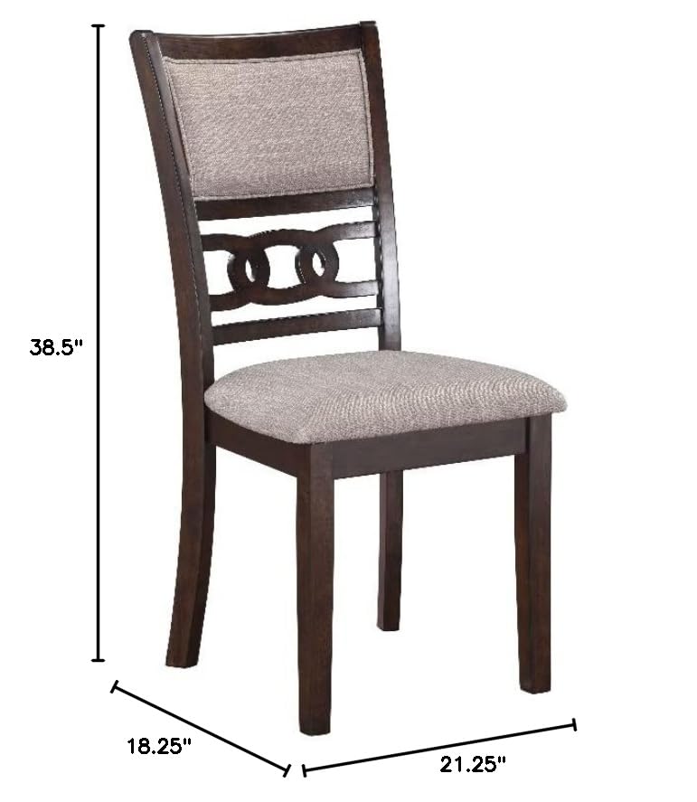 Premium Gia Dining Chairs Set of 2 - Classic Cherry Brown Wooden Chairs for Kitchen, Dining Room & Breakfast Nook - Comfortable & Stylish Home Furniture