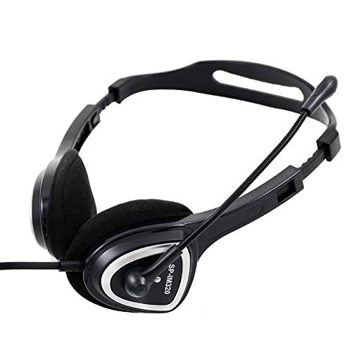 IM320 USB Wired Headset with Noise-Canceling Mic - Comfortable Over-Ear Headphones for PC, Laptop, Call Center & Online Gaming (Black) - Perfect for Work from Home, Zoom Meetings & Remote Learning