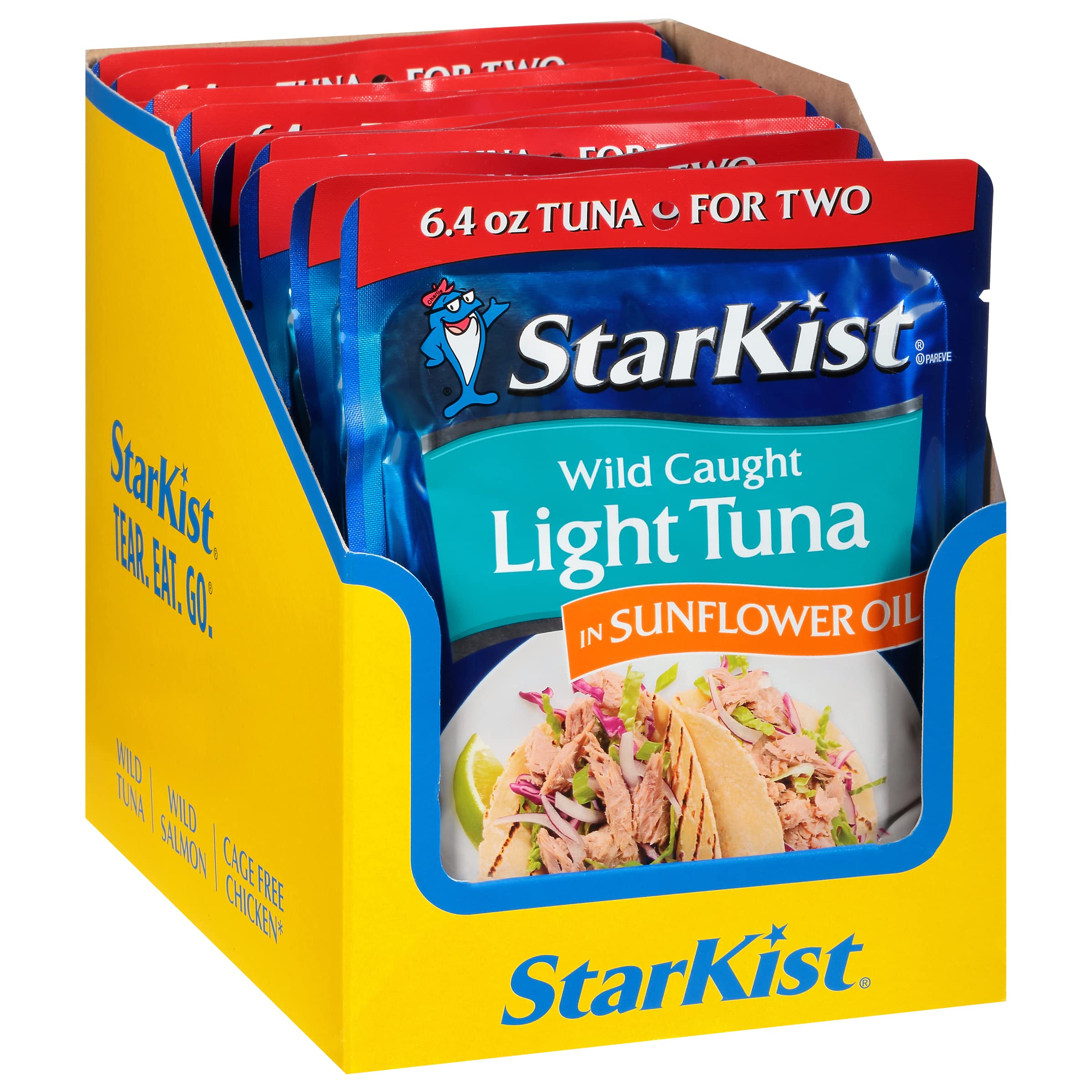 StarKist Chunk Light Tuna in Sunflower Oil - 6.4 Oz (Pack of 12) | High Protein, Low Mercury | Perfect for Salads, Sandwiches & Quick Meals