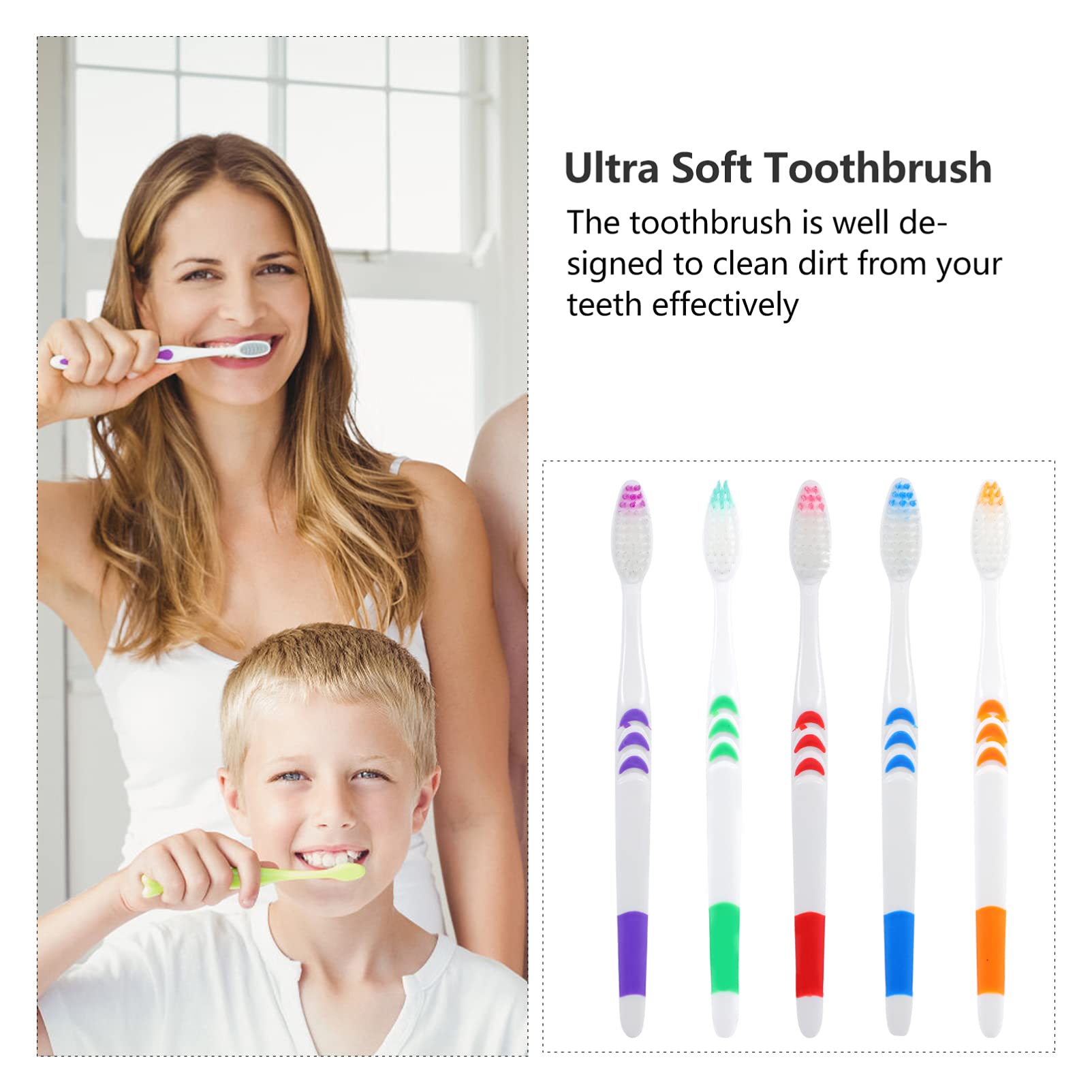 30 Pack Disposable Toothbrushes - Soft Bristle Travel Toothbrushes for Oral Hygiene, Hotel & Camping Essentials - Perfect for Travel, Camping, Emergency Kits & On-the-Go Dental Care
