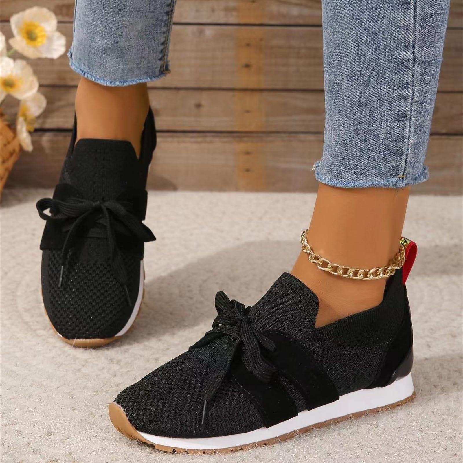 Ladmiple Women's Running Shoes - Lightweight Jogging Sneakers for Walking, Gym & Tennis | Slip-On Athletic Shoes for Casual Wear & Workouts