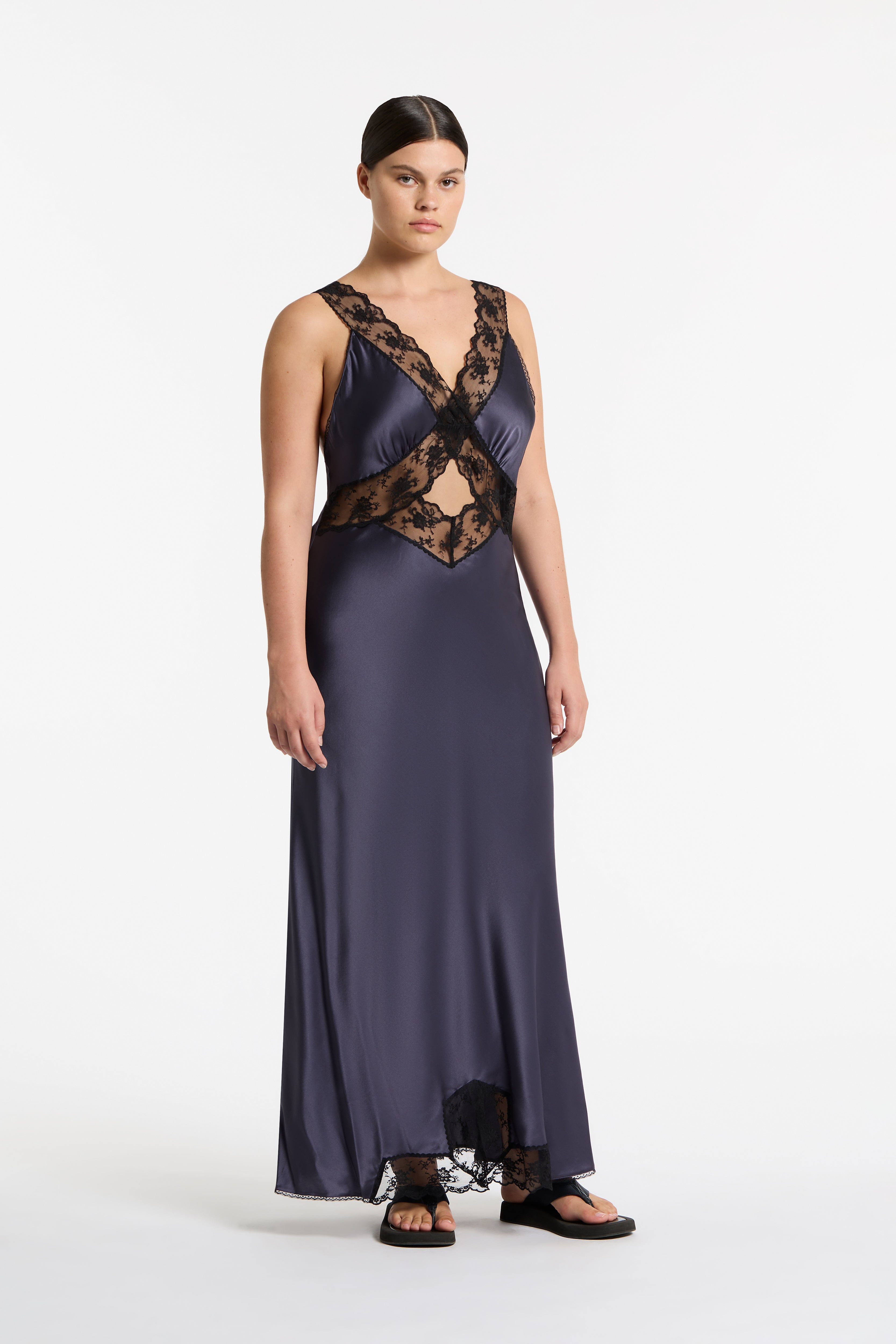 Aries Cut Out Gown - Elegant Deep V Neck Formal Dress for Women | Perfect for Evening Parties, Prom, Cocktail Events & Special Occasions