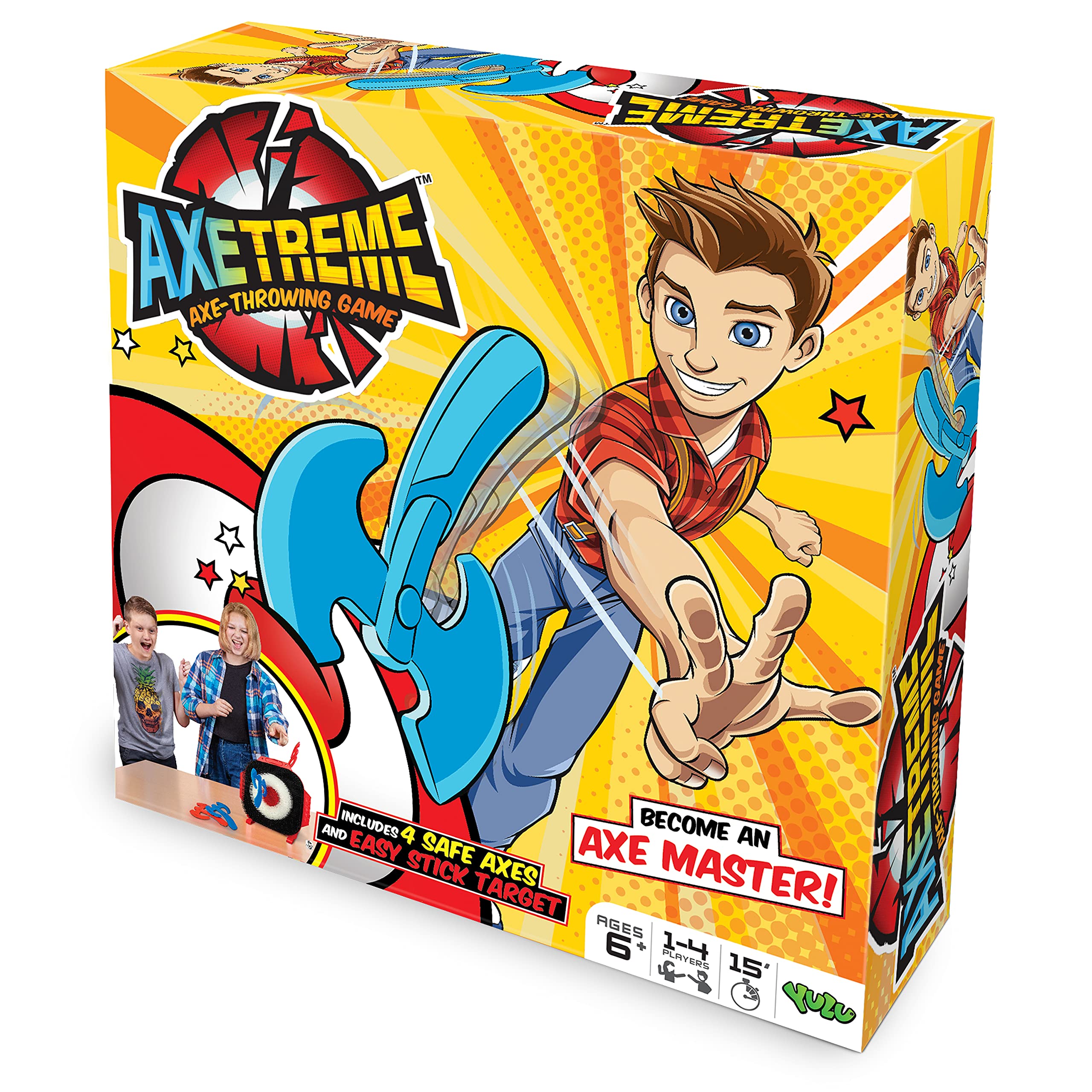 Yulu Axetreme Game - Safe & Fun Axe Throwing Game for Kids Ages 6+ | Interactive Outdoor/Indoor Family Activity Toy for Boys & Girls | Perfect for Birthday Parties, Backyard Games & Camping Adventures