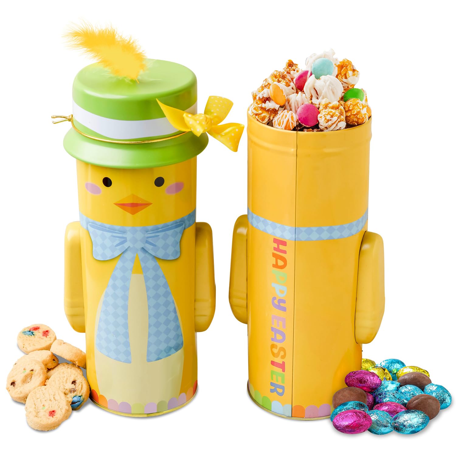 Easter Gift Basket with Snacks & Treats - Adorable Easter Chick Themed Present for Kids & Families | Bonnie and Pop | Perfect for Easter Celebrations, Birthday Gifts & Party Favors
