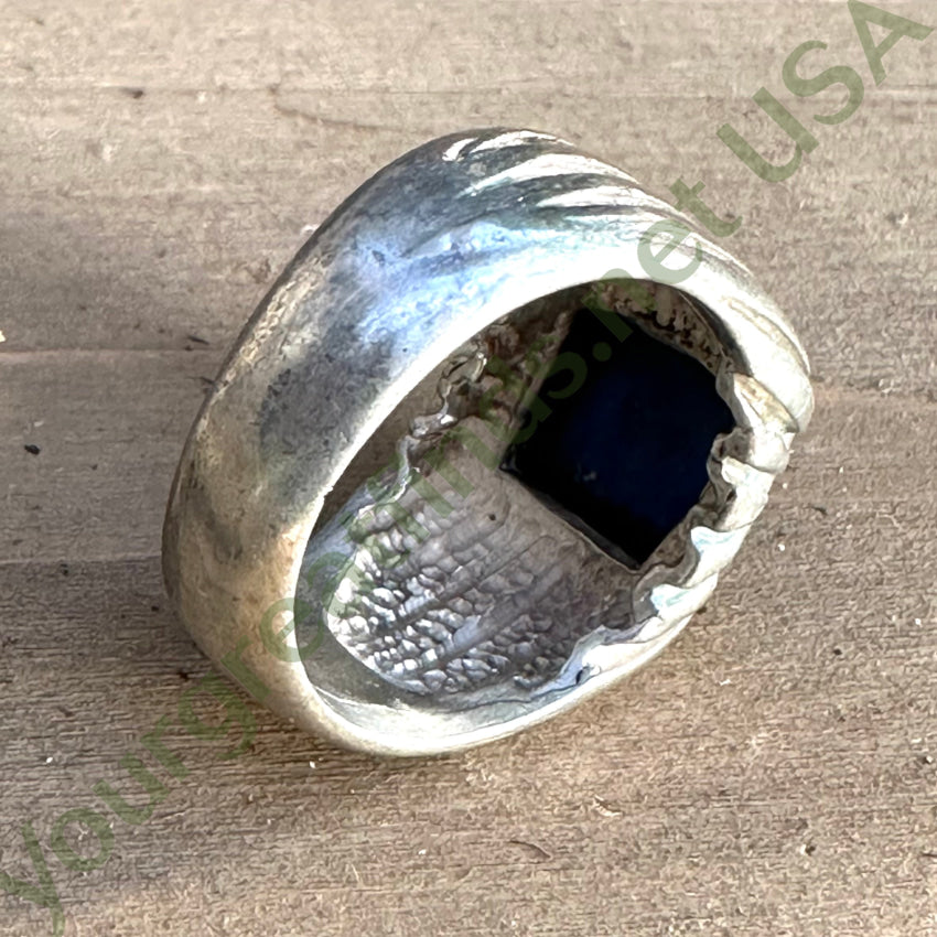 Sterling Silver Denim Blue Lapis Lazuli Ring - Size 9 - Handmade Jewelry for Women - Perfect for Everyday Wear, Gifts & Special Occasions