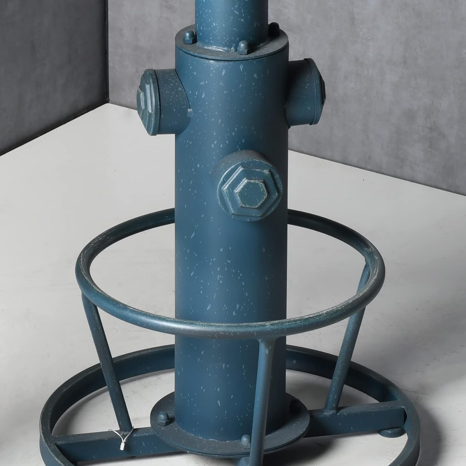 Vintage Industrial High Pub Table - Adjustable Height 38.6-44.4 Inch, Farmhouse Bistro Bar Table with Fire Hydrant Design, Round Coffee & Dining Table for 2-3 People - Perfect for Kitchen, Bar, Cafe and Small Space Dining Areas