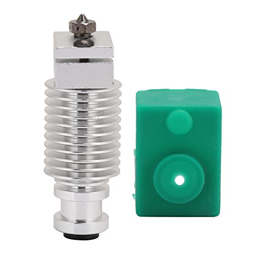 Upgrade 1.75mm Aluminum Heat Sink for 3D Printer Extruder - High Performance Radiator Head & Hotend J-Head Nozzle with Silicone Socks & PT100 V6 Sensor - Perfect for Ender 3, CR-10, Prusa i3 3D Printing Projects