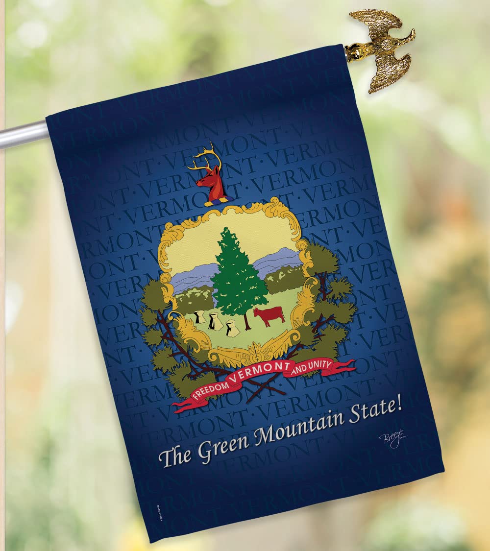 Vermont Americana House Flag Set 28x40