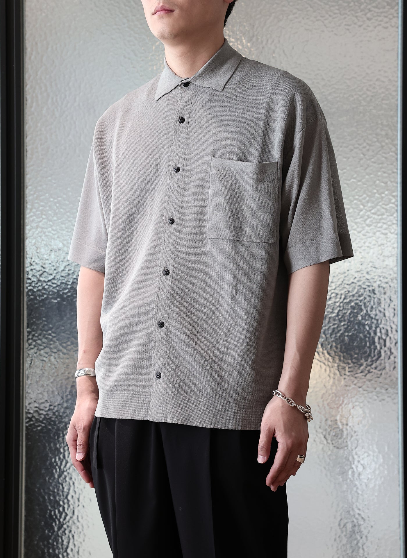 Premium Polyester Business Knitted Shirt for Men - Comfortable Office Wear & Formal Attire - Ideal for Work, Meetings, and Professional Events