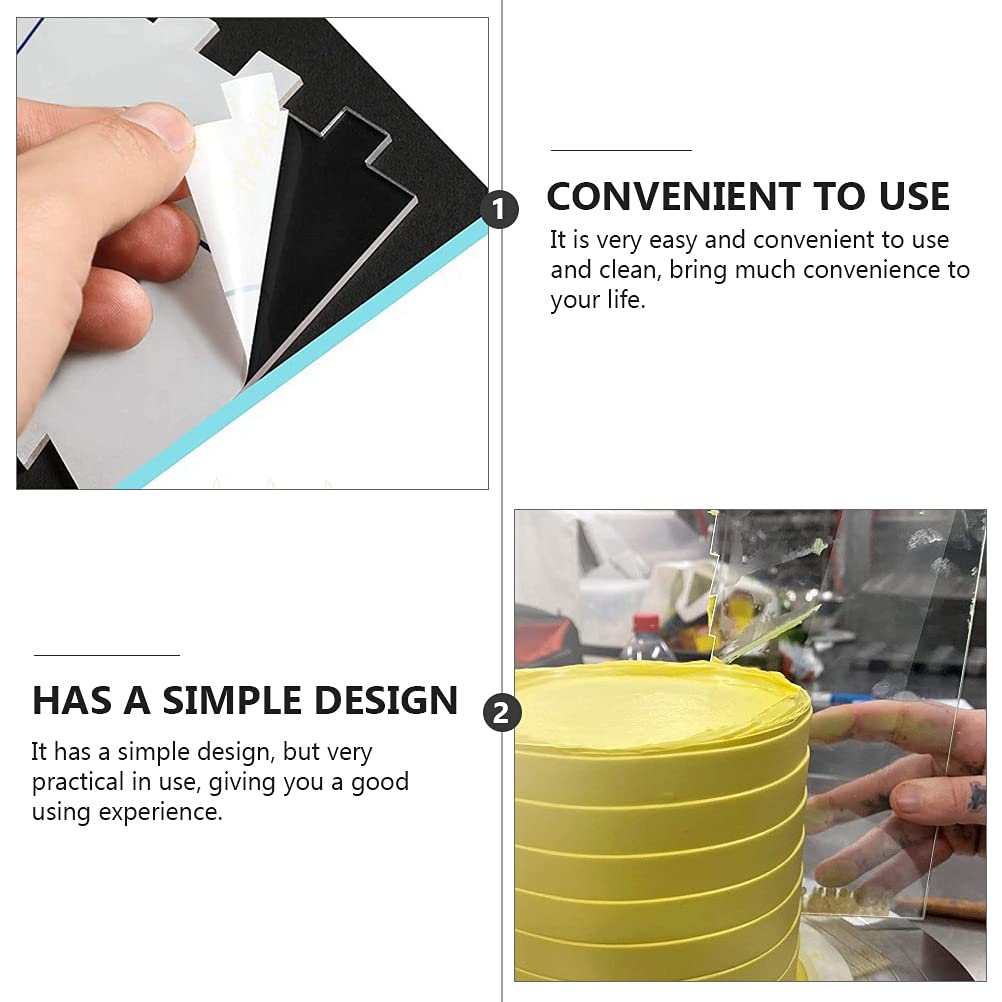 ABOOFAN 6-Piece Cake Decorating Set - Acrylic Frosting Scraper, Pastry Cutter, Dough Scraper & Bowl Scraper for Buttercream, Mousse & Fudge - Perfect for Baking, Cake Decorating & Pastry Making