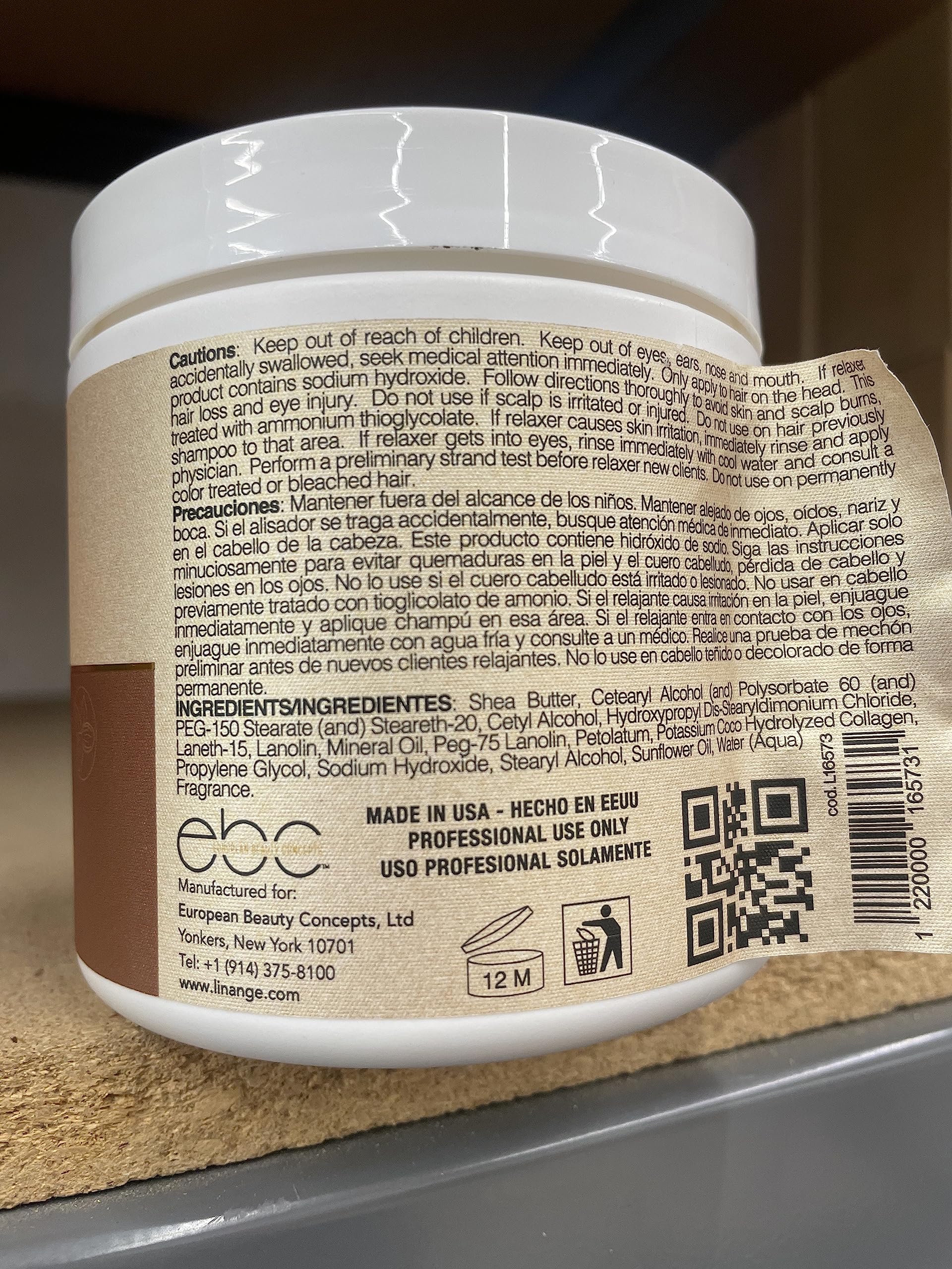 Linange Shea Butter Texturizer 16oz - Natural Hair Styling Cream for Curly & Coily Hair - Perfect for Daily Moisturizing & Frizz Control