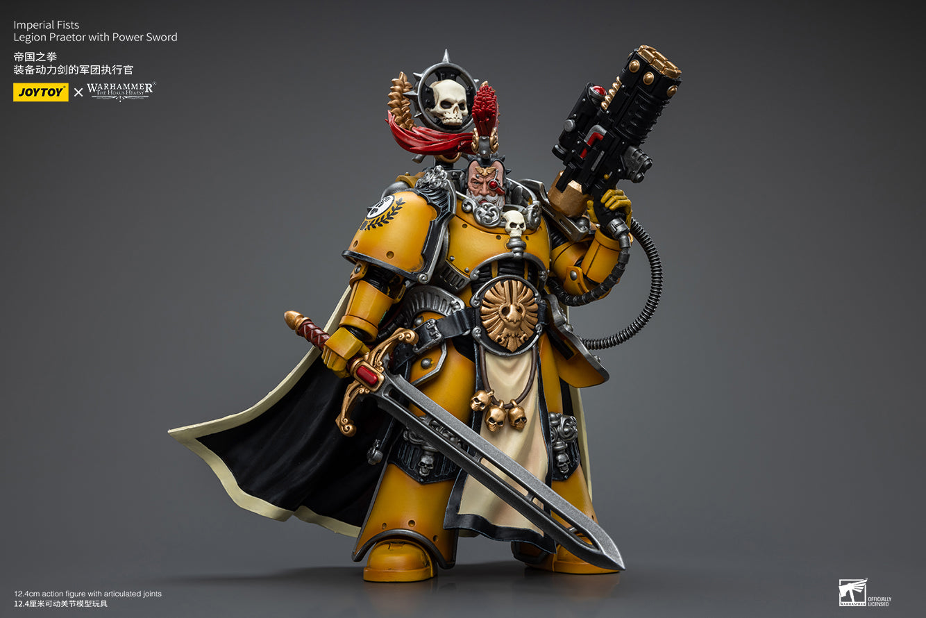 JOYTOY 1/18 Scale Warhammer The Horus Heresy Imperial Fists Legion Praetor Action Figure with Power Sword & Fafnir Rann - Collectible Reissue for Display & Wargaming Scenes