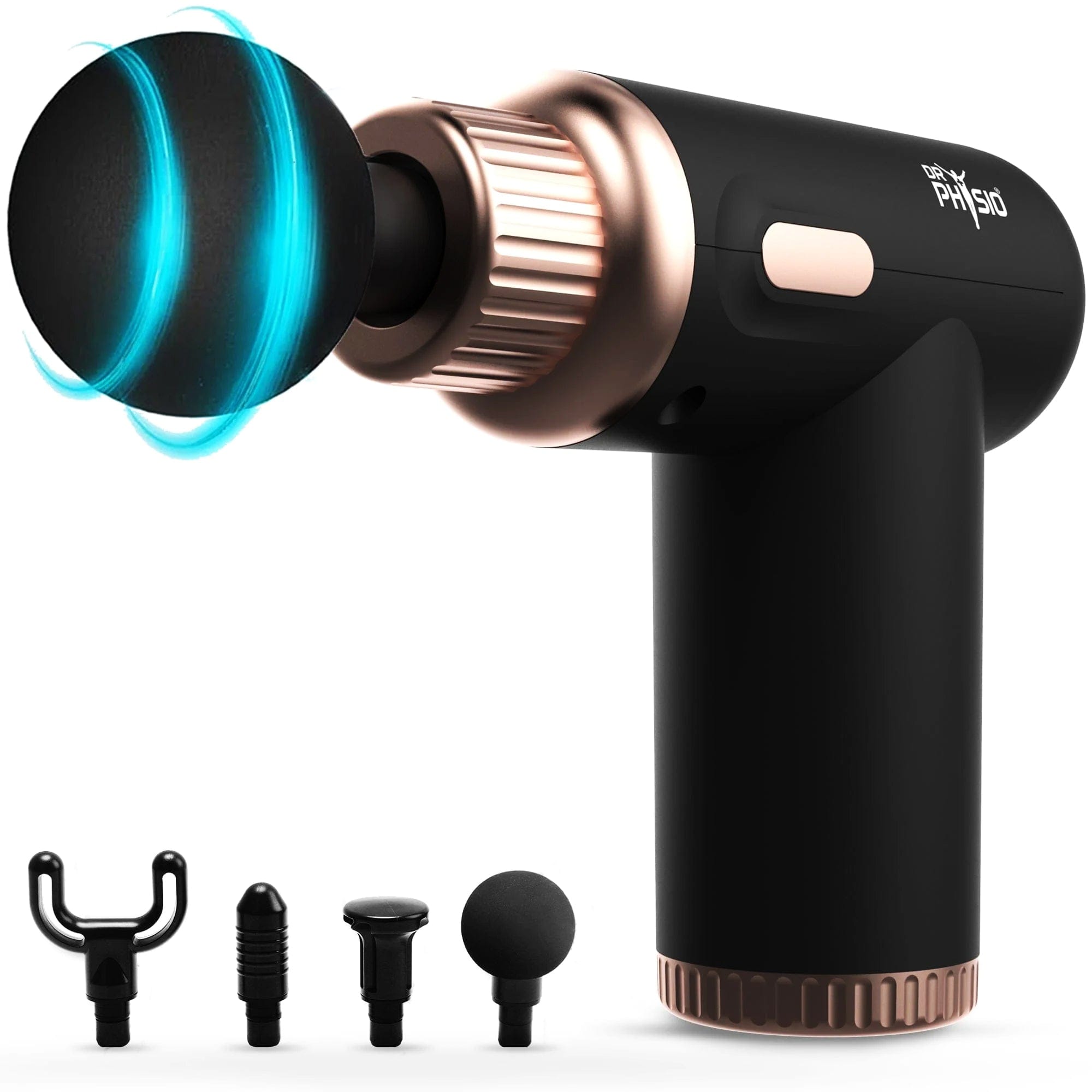 Dr Physio Dynamo Rechargeable Deep Tissue Massage Gun - Powerful Percussion Therapy for Muscle Pain Relief & Recovery - Perfect for Athletes, Gym Lovers & Home Use