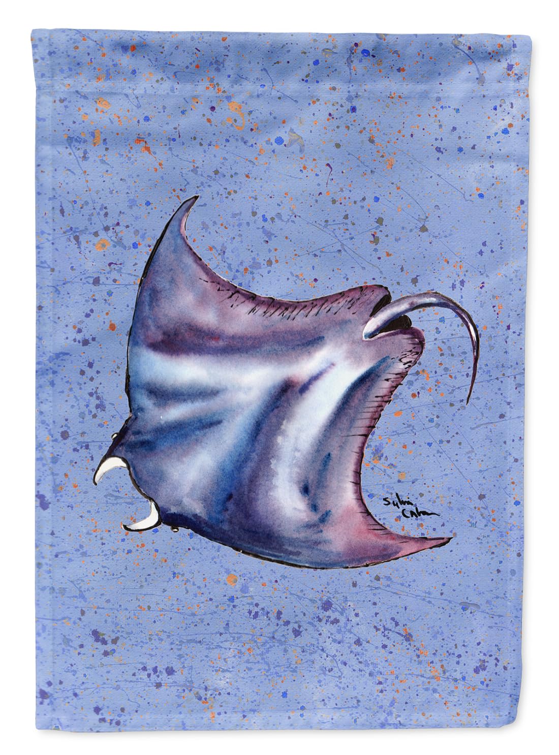 Caroline's Treasures 8353GF Stingray Garden Flag - Colorful Outdoor Decorative Mailbox & Yard Banner for Patio, Flower Beds, and Lawn Decor | Perfect for Beach House, Coastal Theme, and Summer Garden Party Decorations
