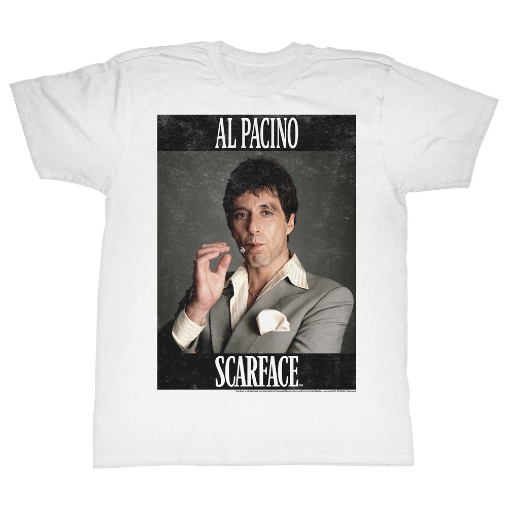 Scarface 1980s Gangster Movie T-Shirt - Al Pacino as Tony Montana - Vintage Crime Film Tee for Men & Women - Perfect for Movie Nights, Cosplay & Streetwear Fashion