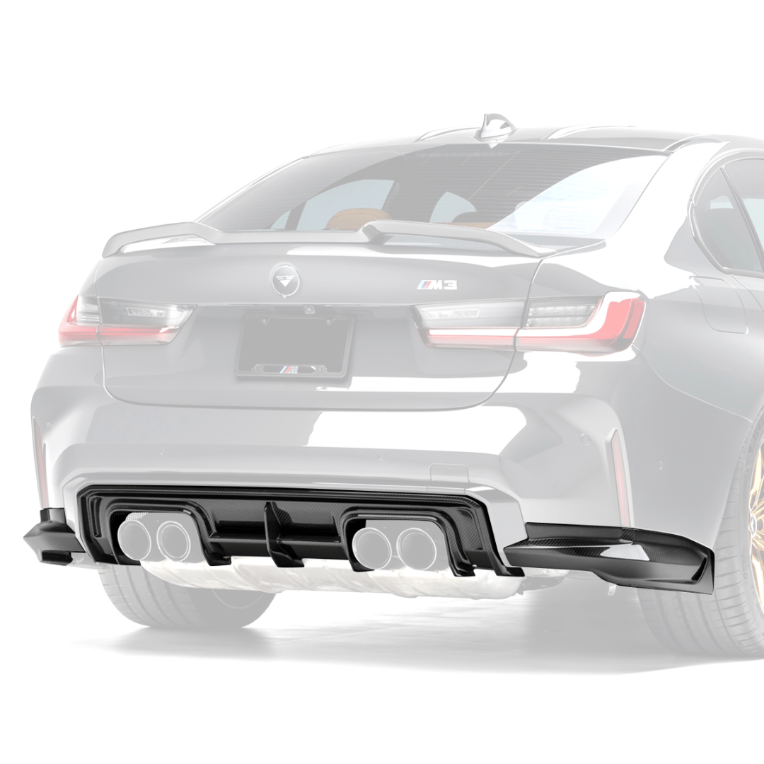 BMW G8X M3 Carbon Fiber Rear Diffuser V Style™ - High Performance Aero Upgrade for Track & Street Racing - Enhance Style & Downforce