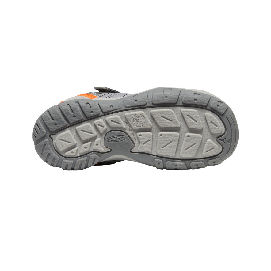 Big Kids' Knotch Peak Sneakers - Magnet/Safety Orange | Comfortable Athletic Shoes for Boys & Girls | Perfect for Running, School & Outdoor Play